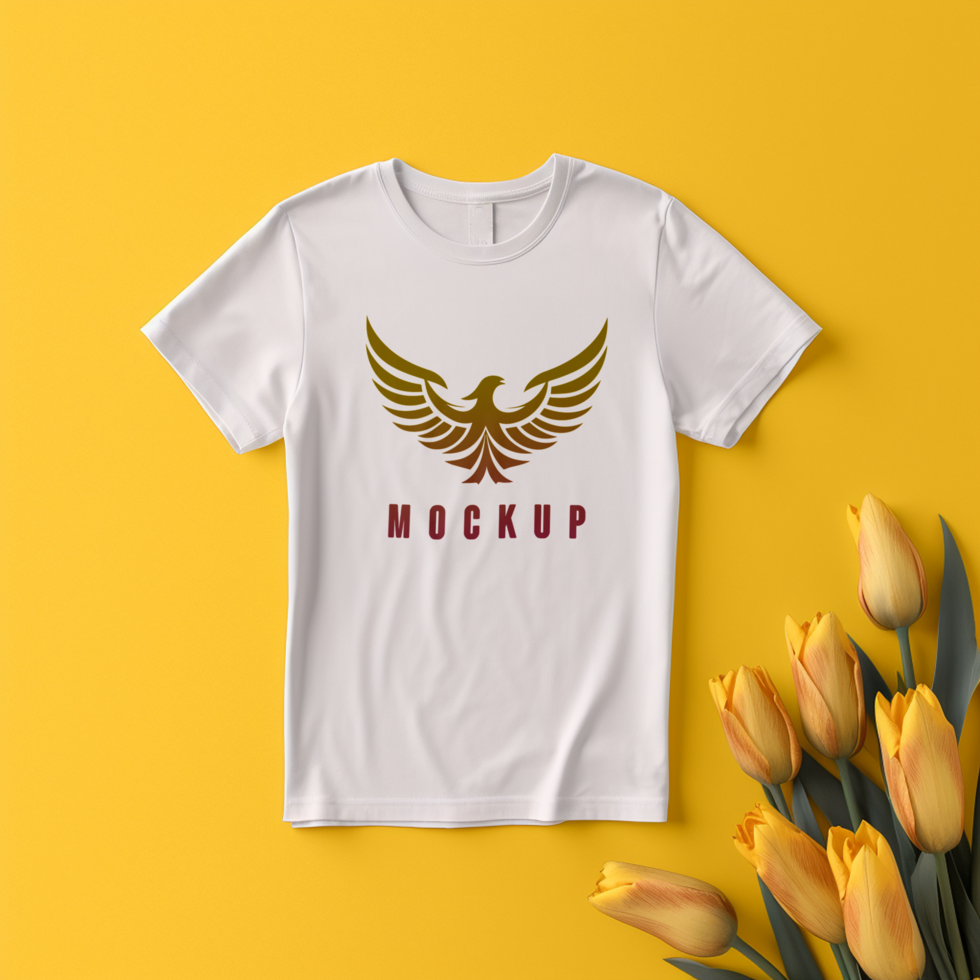 Editable tshirt mockup PSD template free ai generated