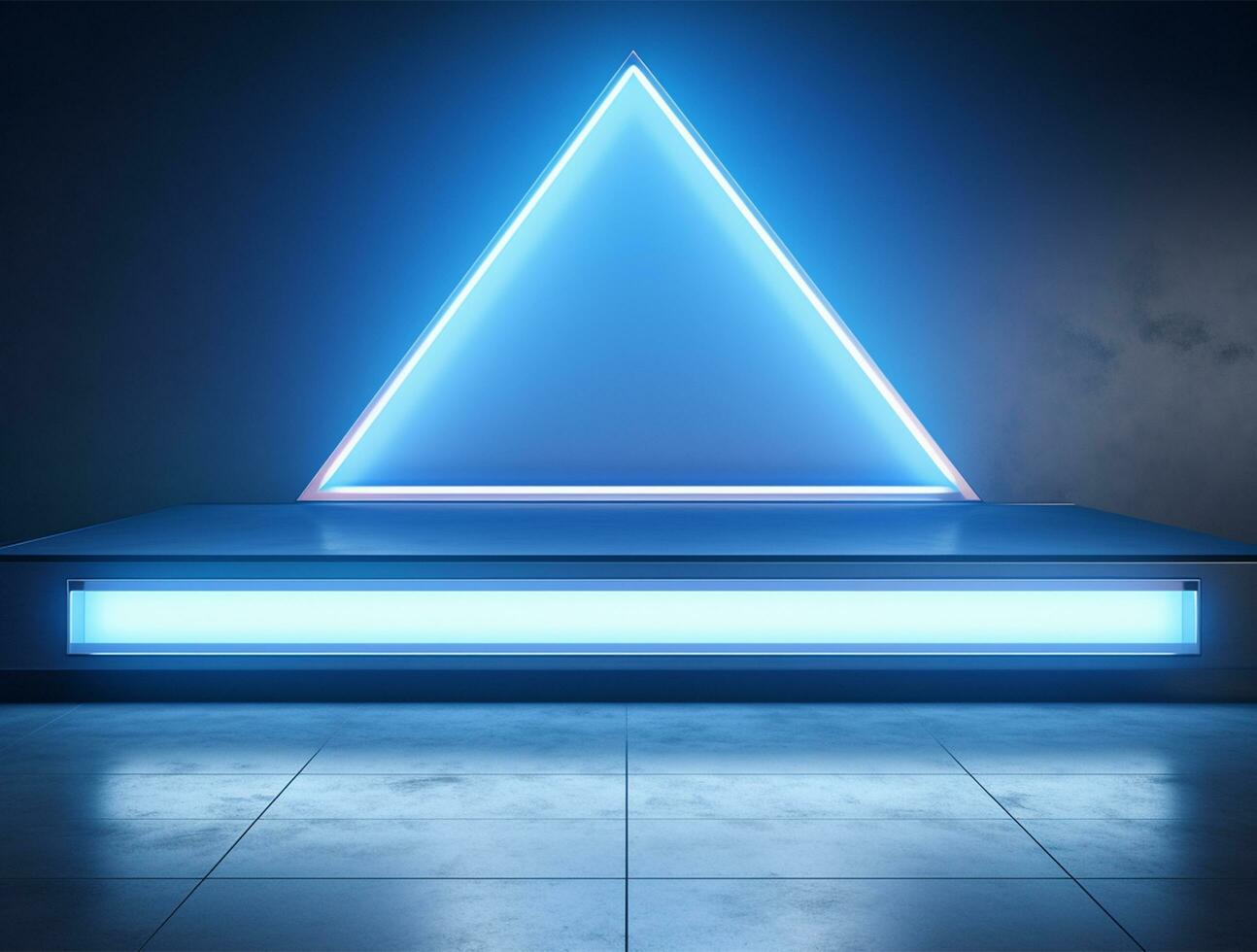 Empty lighting modern interior wall background front view Ai generated photo
