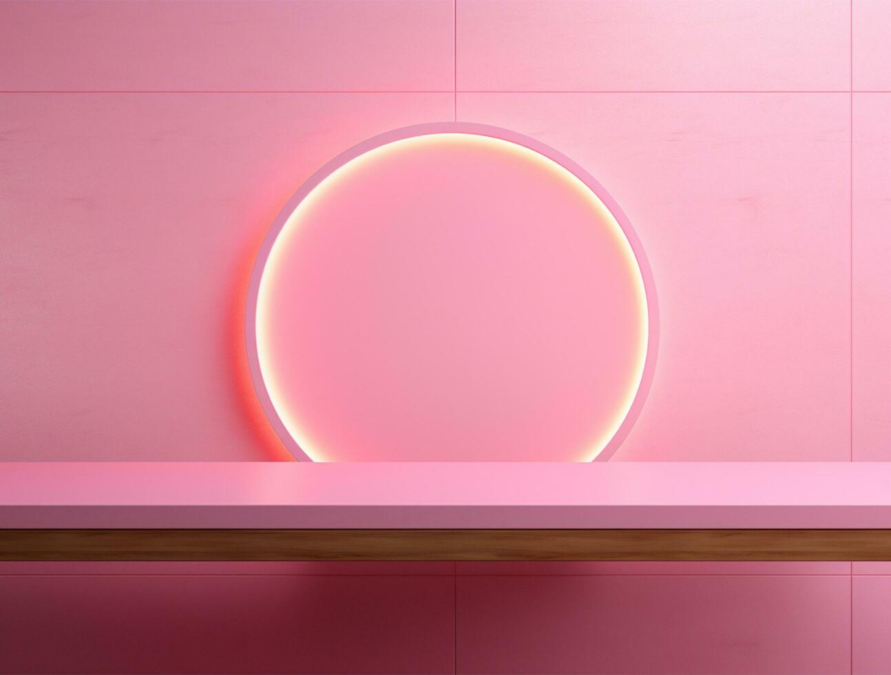 Empty lighting modern interior wall background front view Ai generated photo