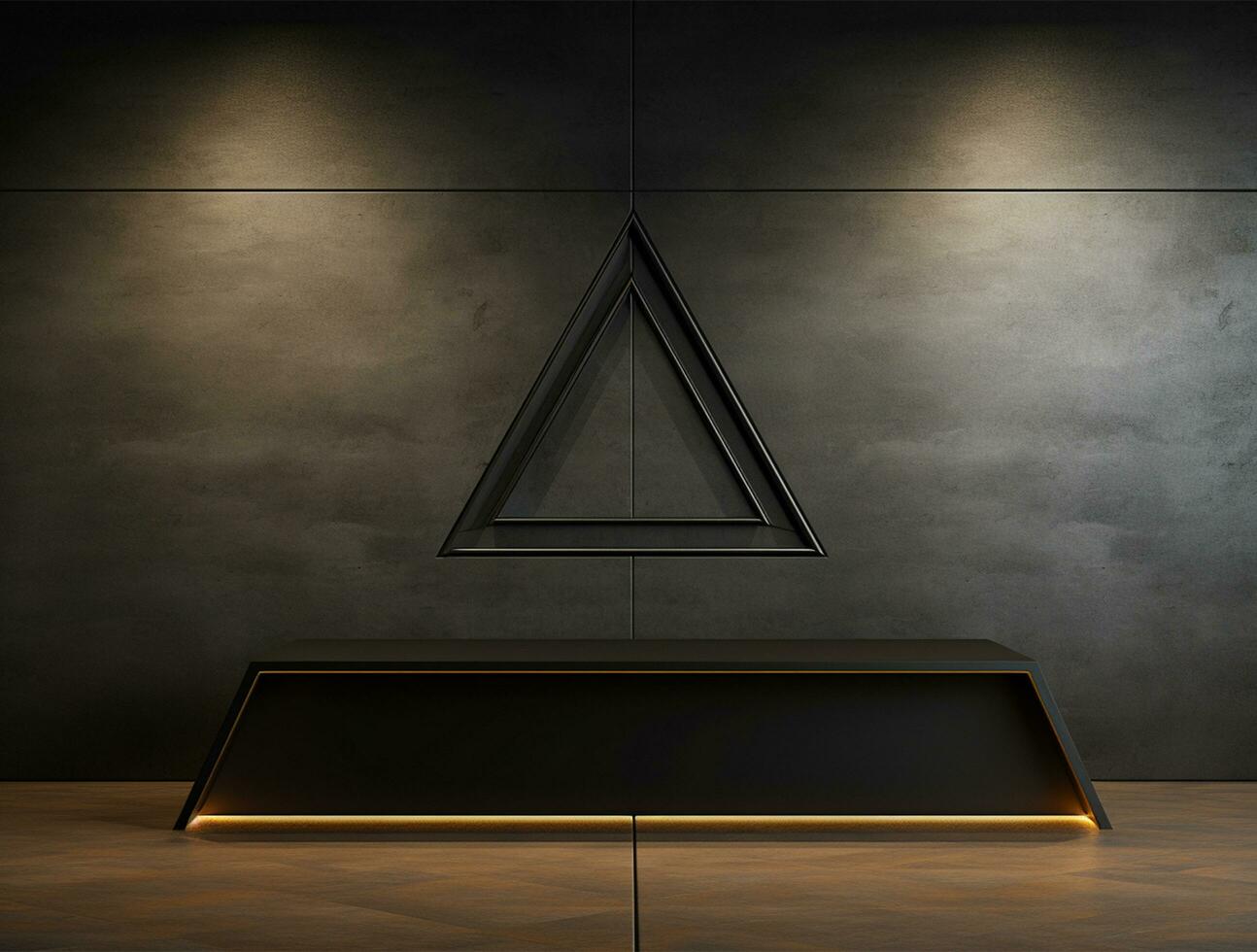 Empty lighting modern interior wall background front view Ai generated photo