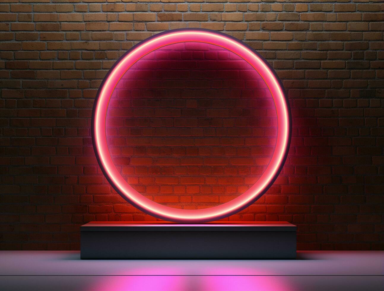 Clean simple 3d lighting base for logo mockup background Ai generated photo
