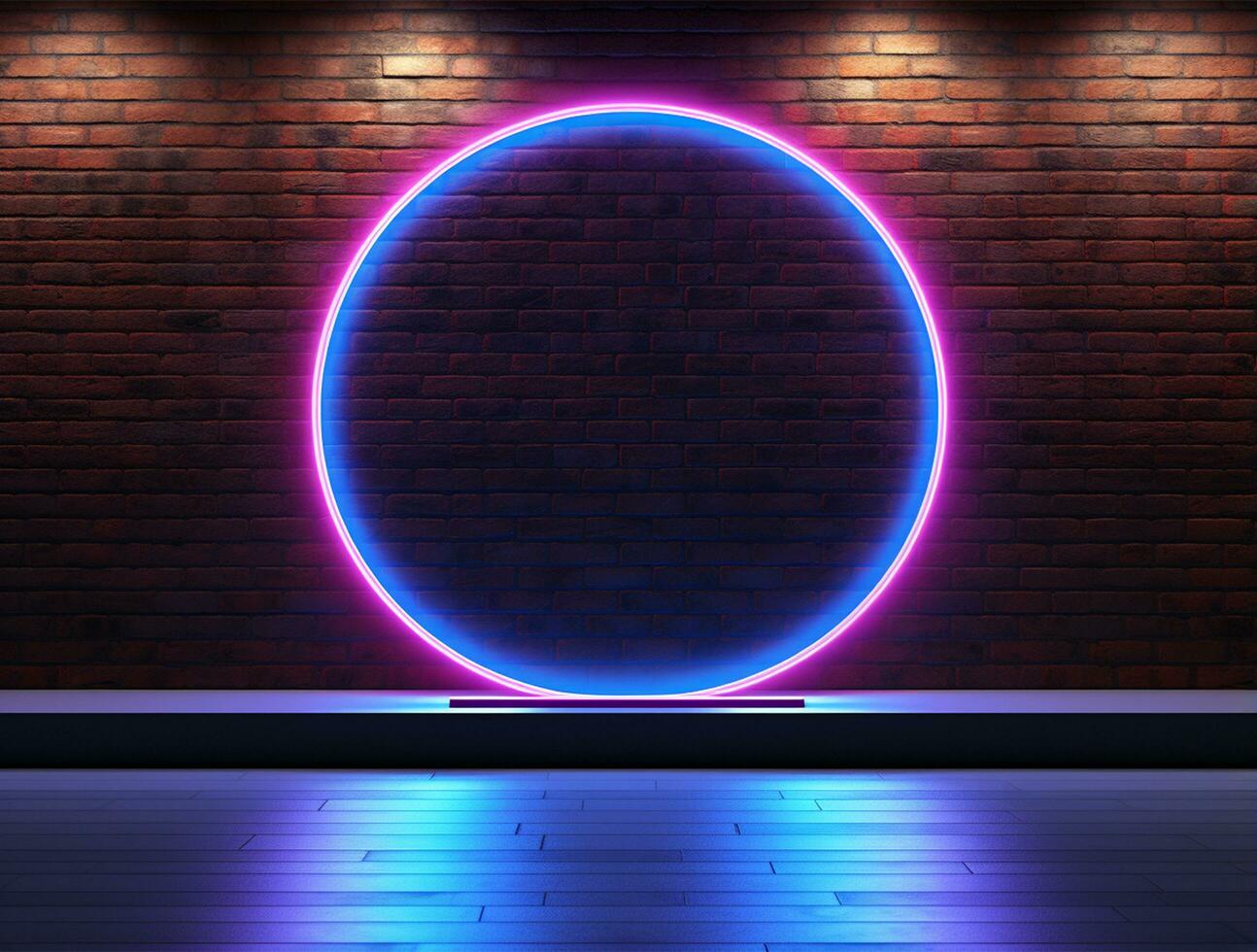 Clean simple 3d lighting base for logo mockup background Ai generated photo