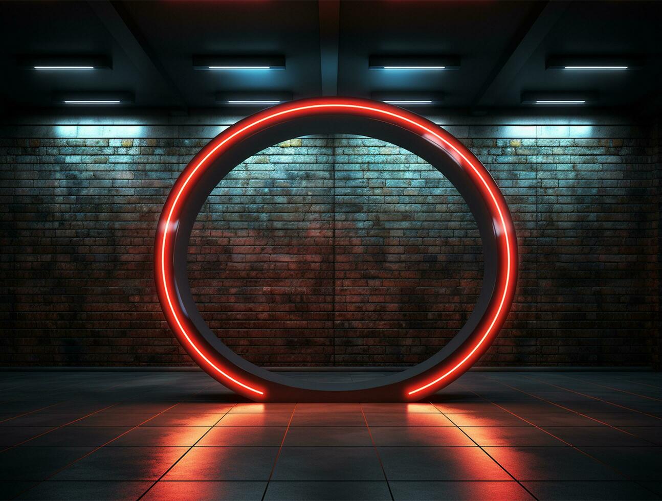 Clean simple 3d lighting base for logo mockup background Ai generated photo