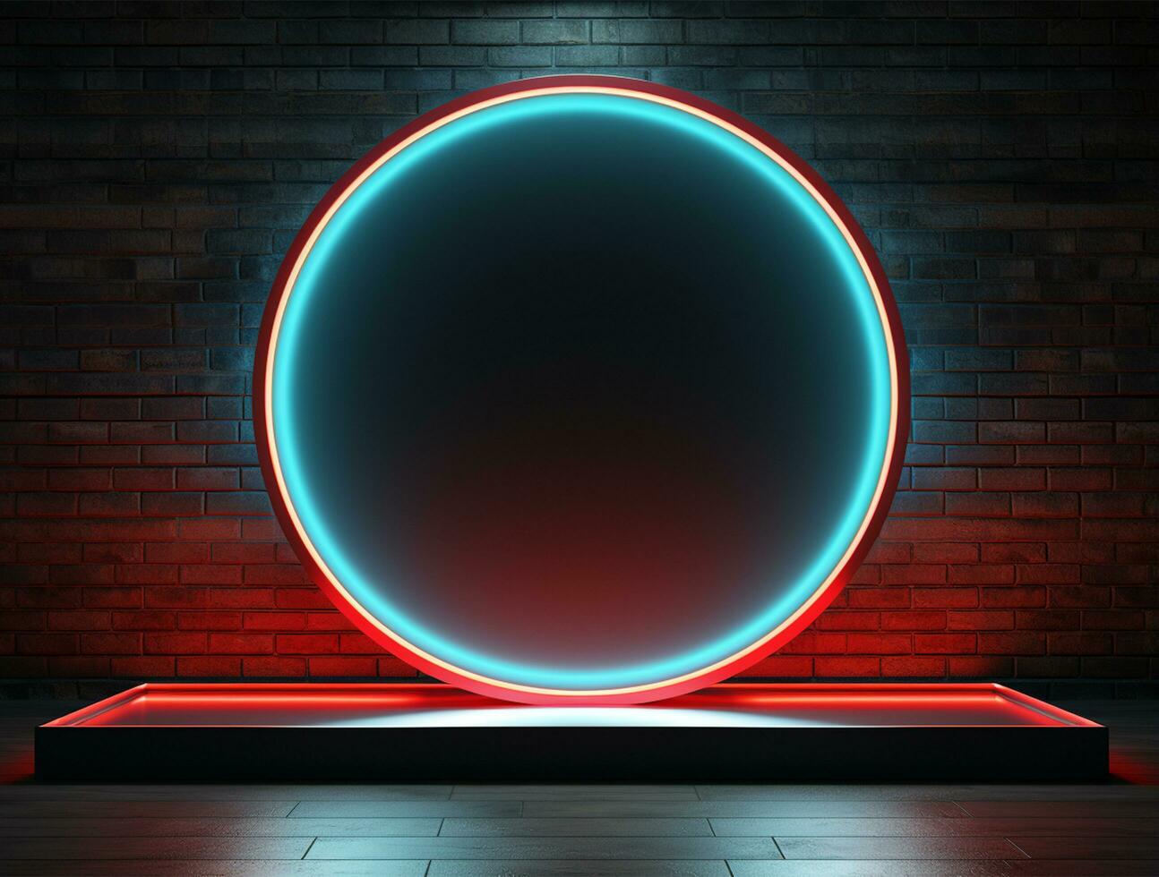 Clean simple 3d lighting base for logo mockup background Ai generated photo