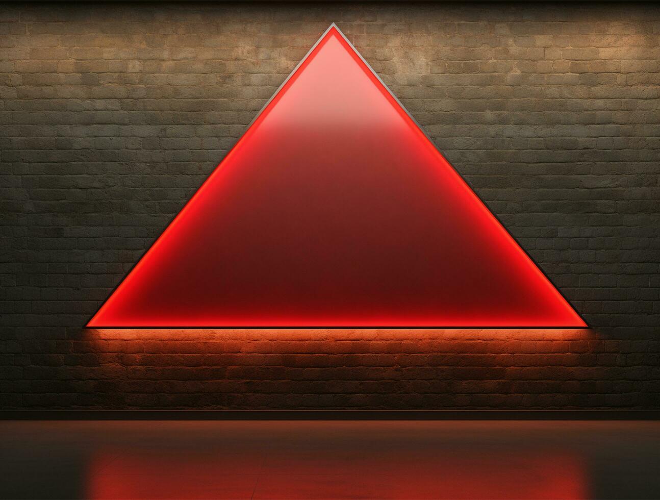 Empty neon light modern interior wall background front view Ai generated photo