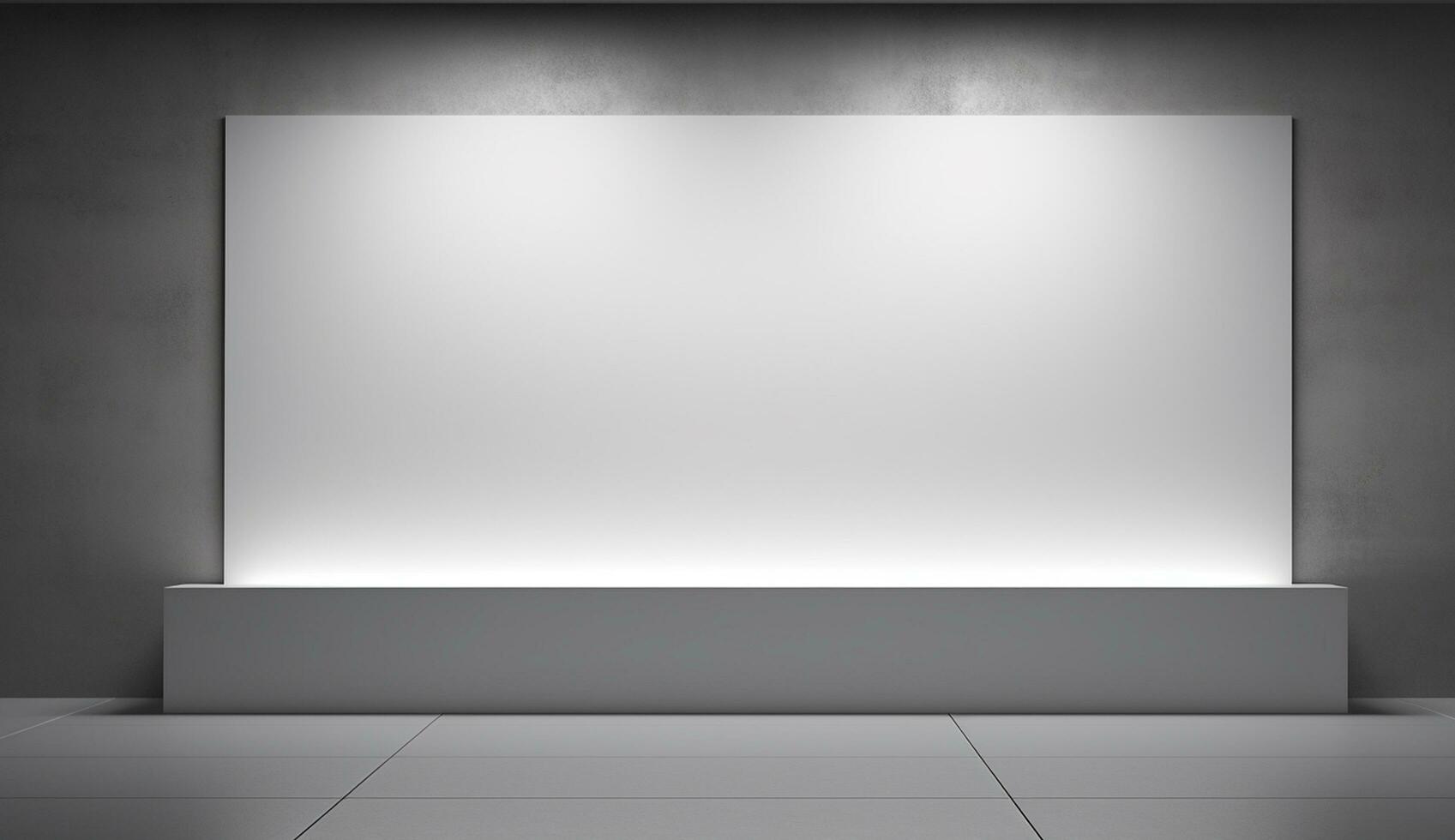 Empty modern interior wall background front view Ai generated photo