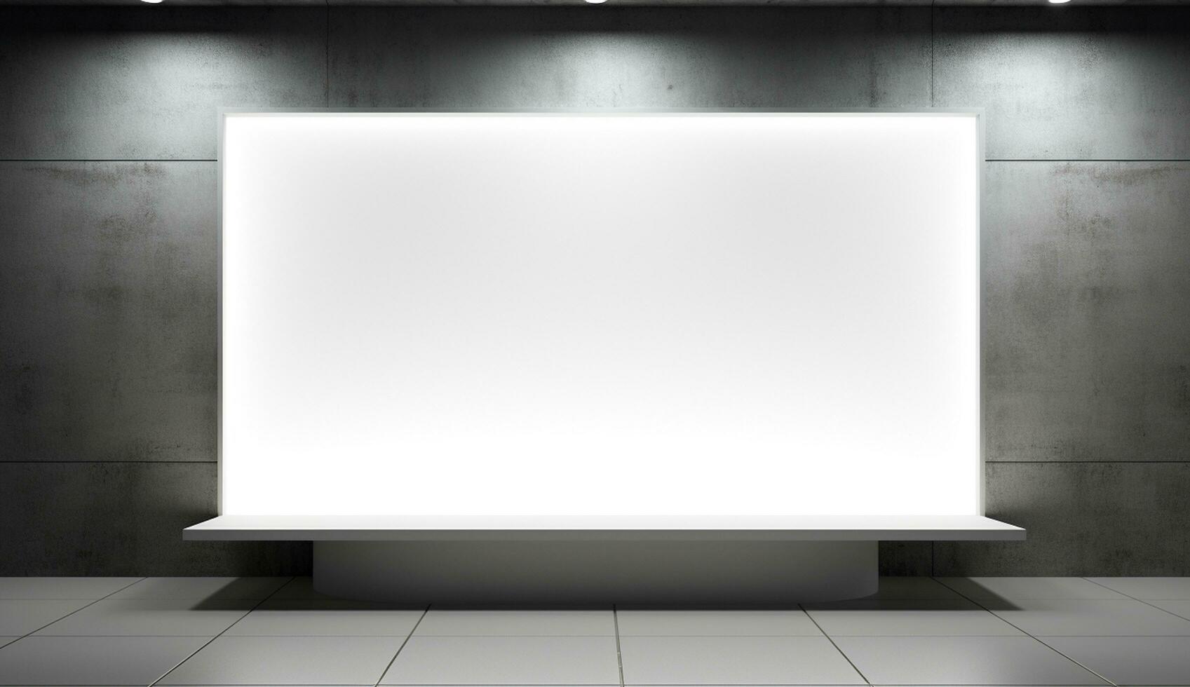 Empty modern interior wall background front view Ai generated photo