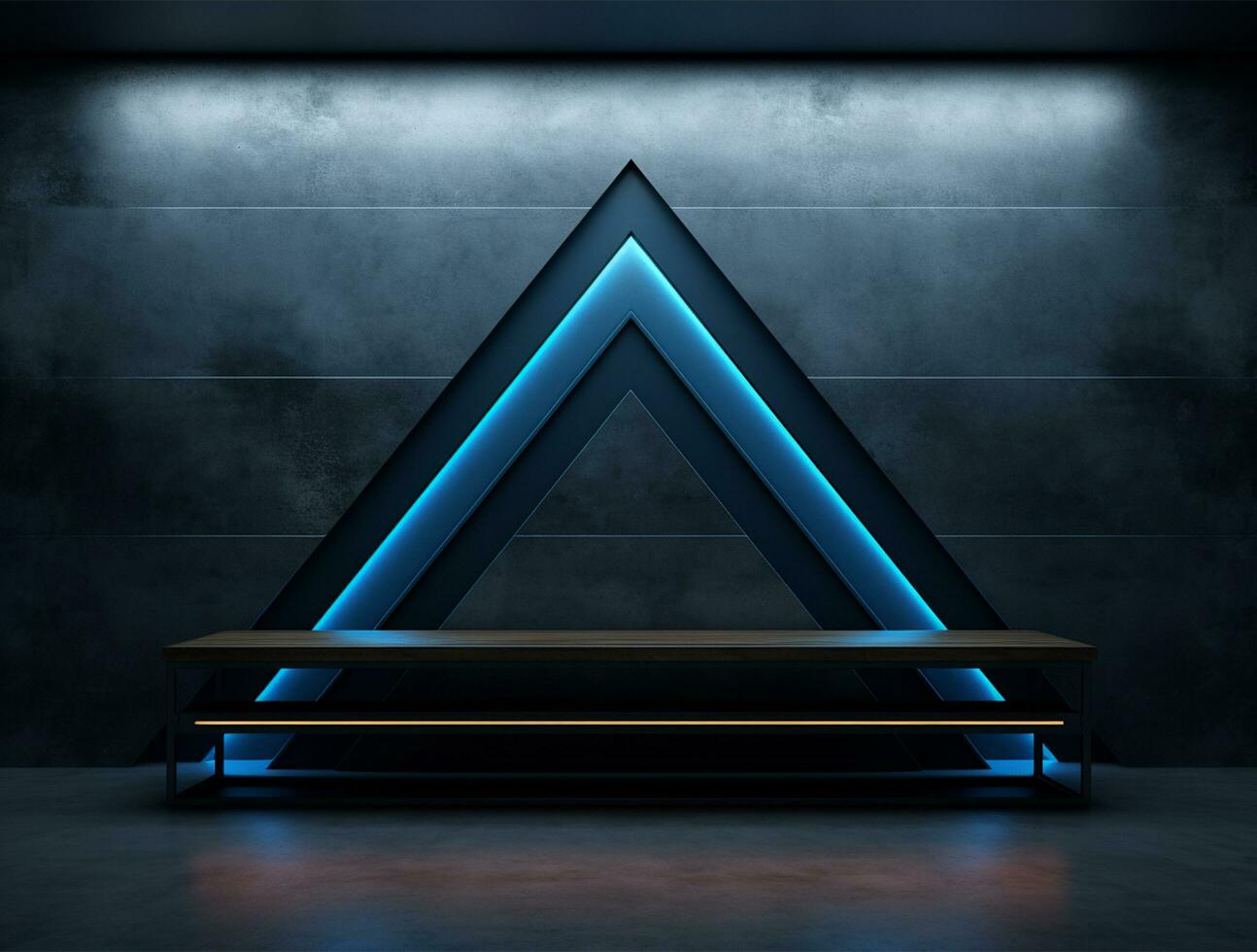 Empty modern interior wall background front view Ai generated photo