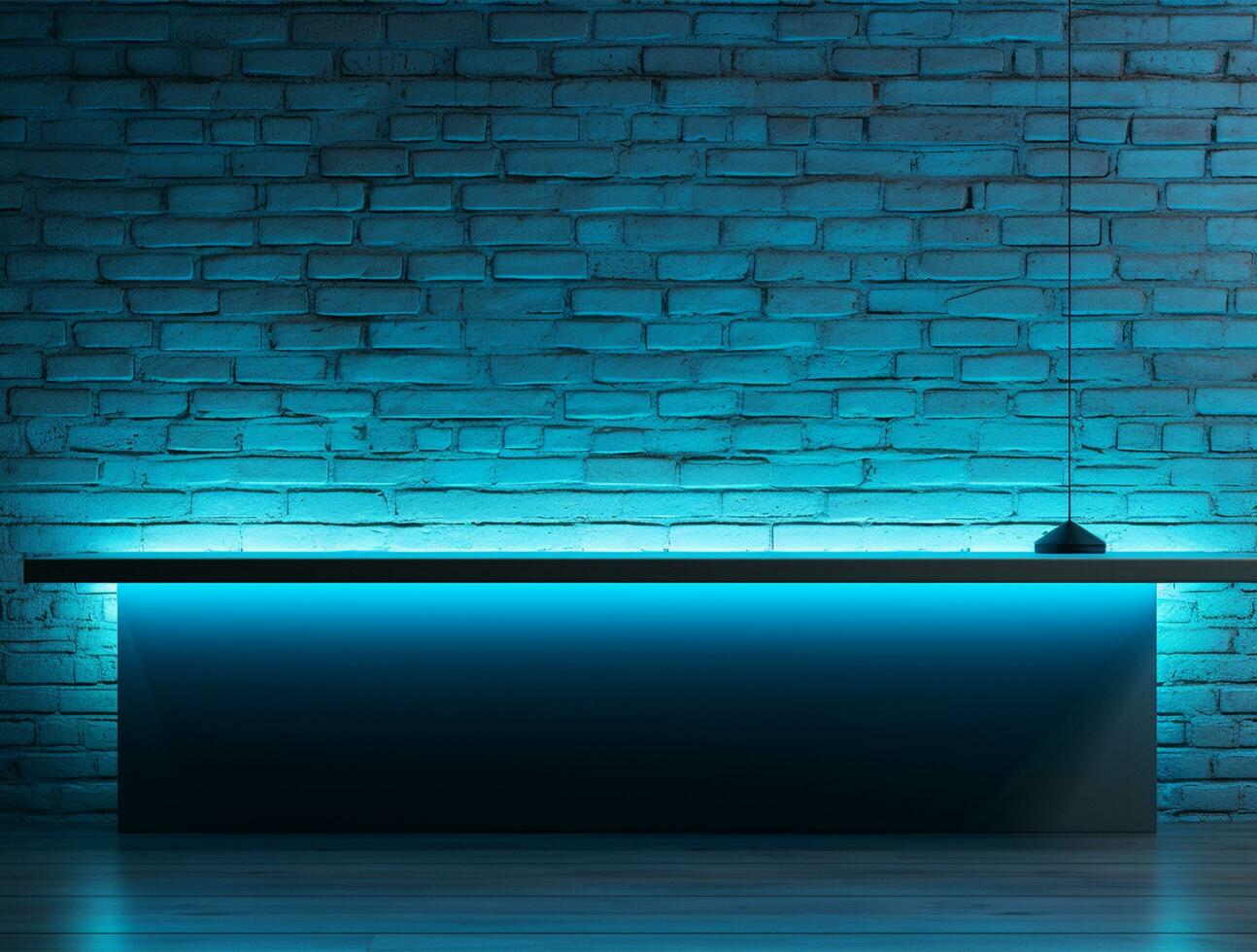 Clean simple neon light 3d base for logo mockup background Ai generated photo