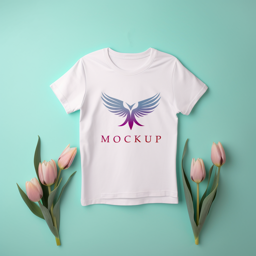 Editable tshirt mockup PSD template ai generated