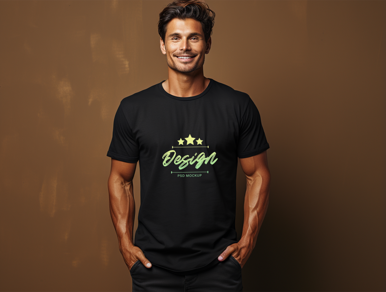 Editable tshirt mockup PSD template ai generated