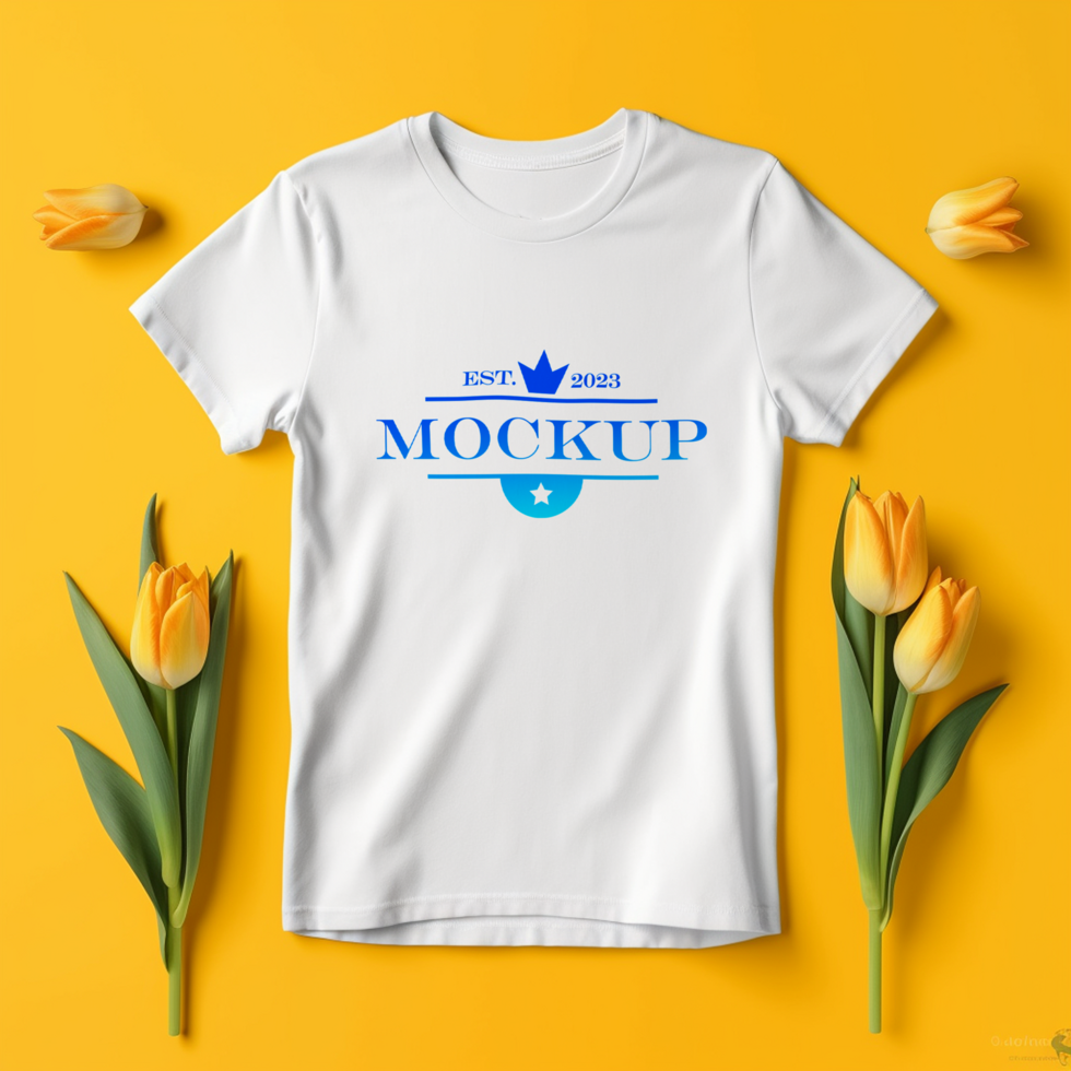 Editable tshirt mockup PSD template ai generated