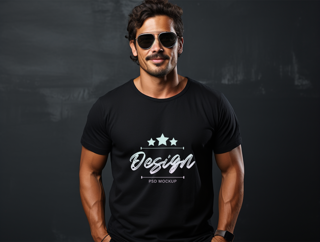 Editable tshirt mockup PSD template ai generated