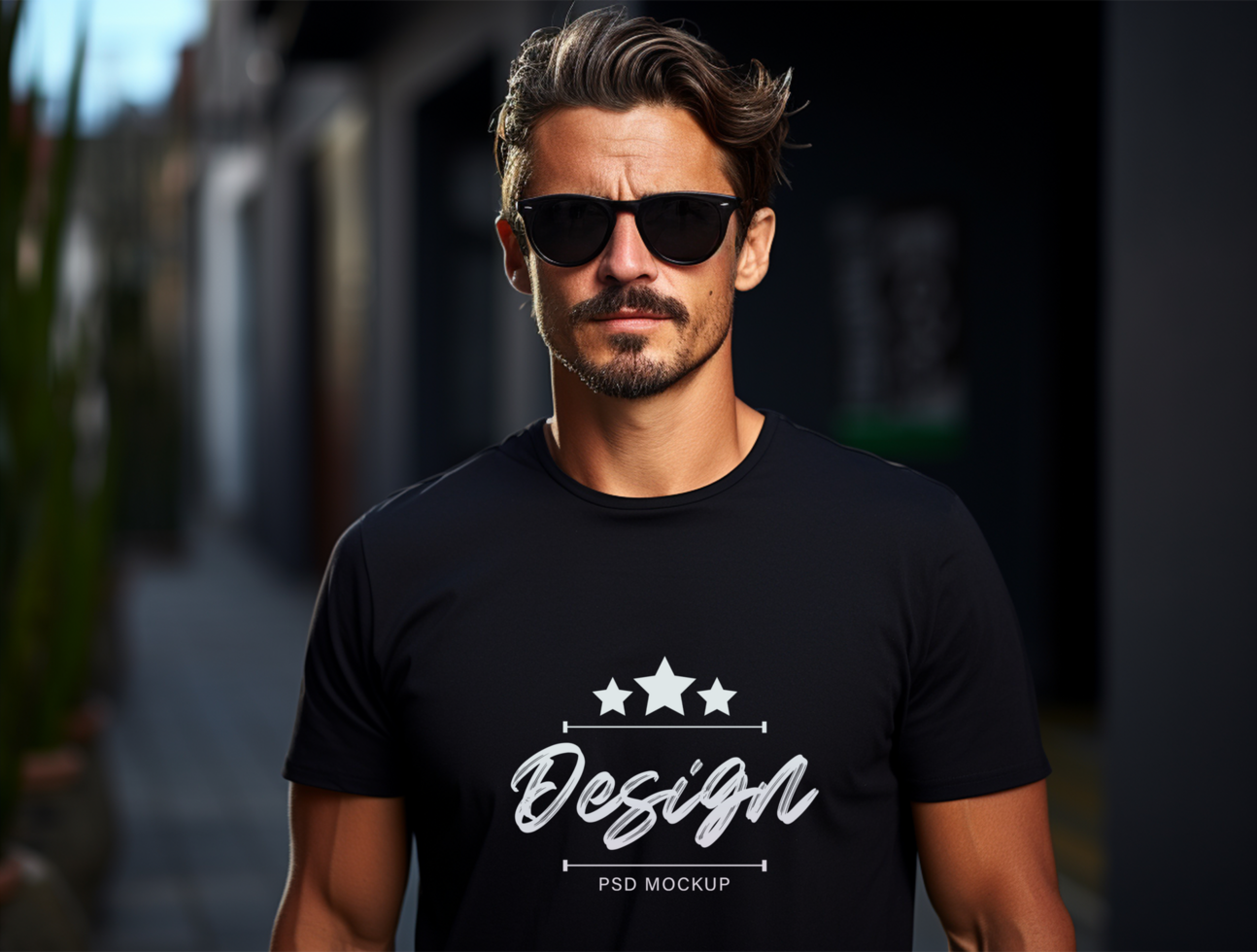 Editable tshirt mockup PSD template ai generated