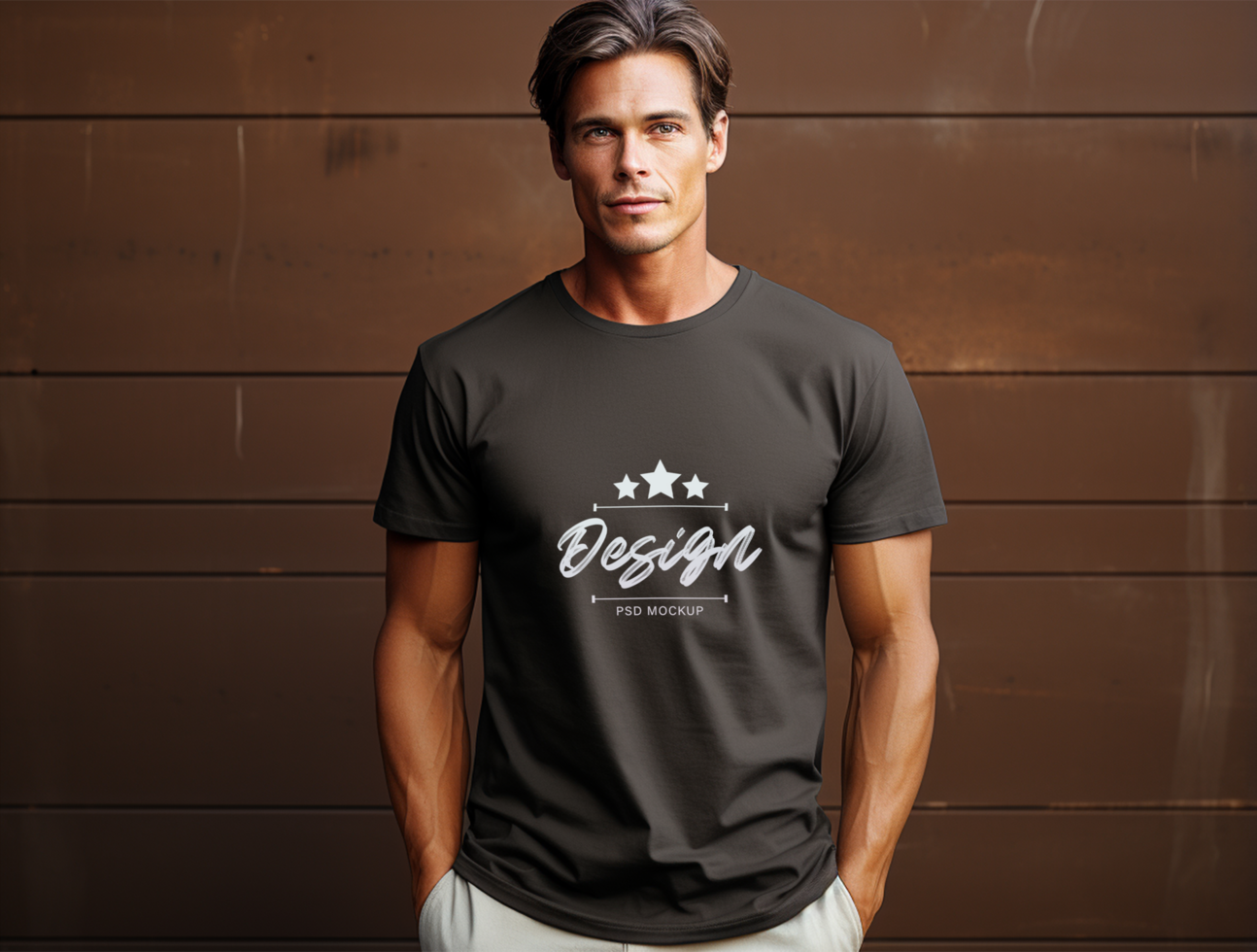 Editable tshirt mockup PSD template ai generated