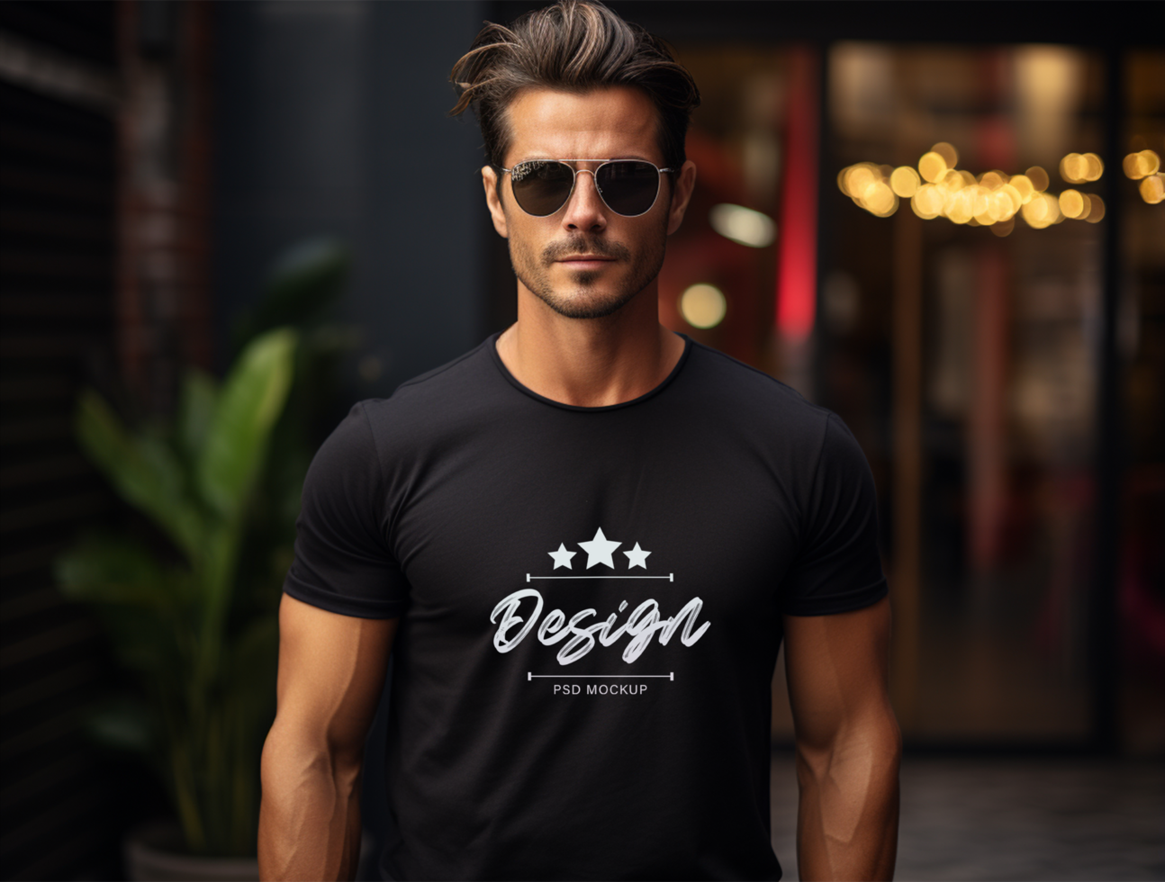 Editable tshirt mockup PSD template ai generated