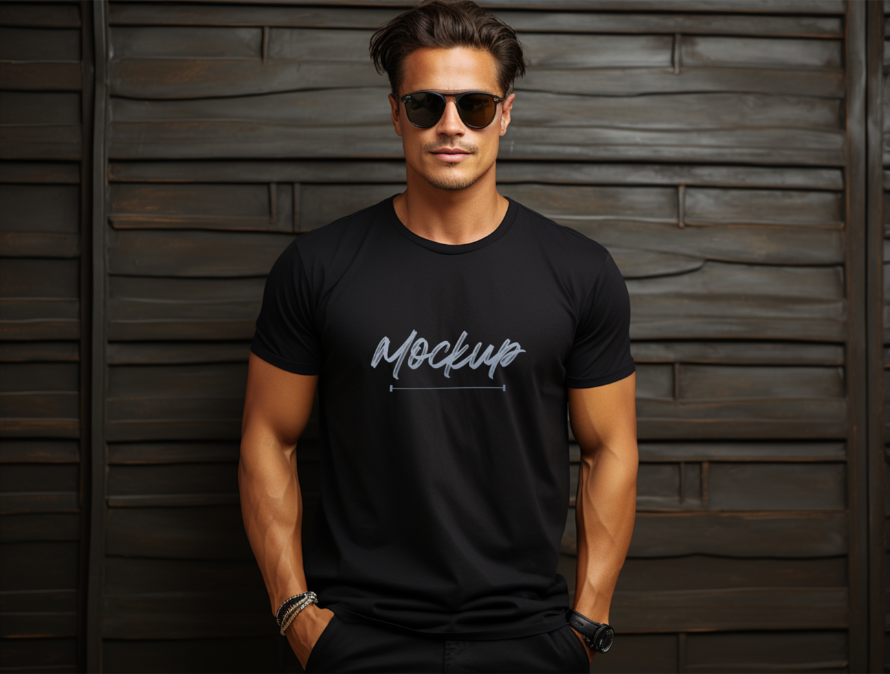 Editable tshirt mockup PSD template ai generated