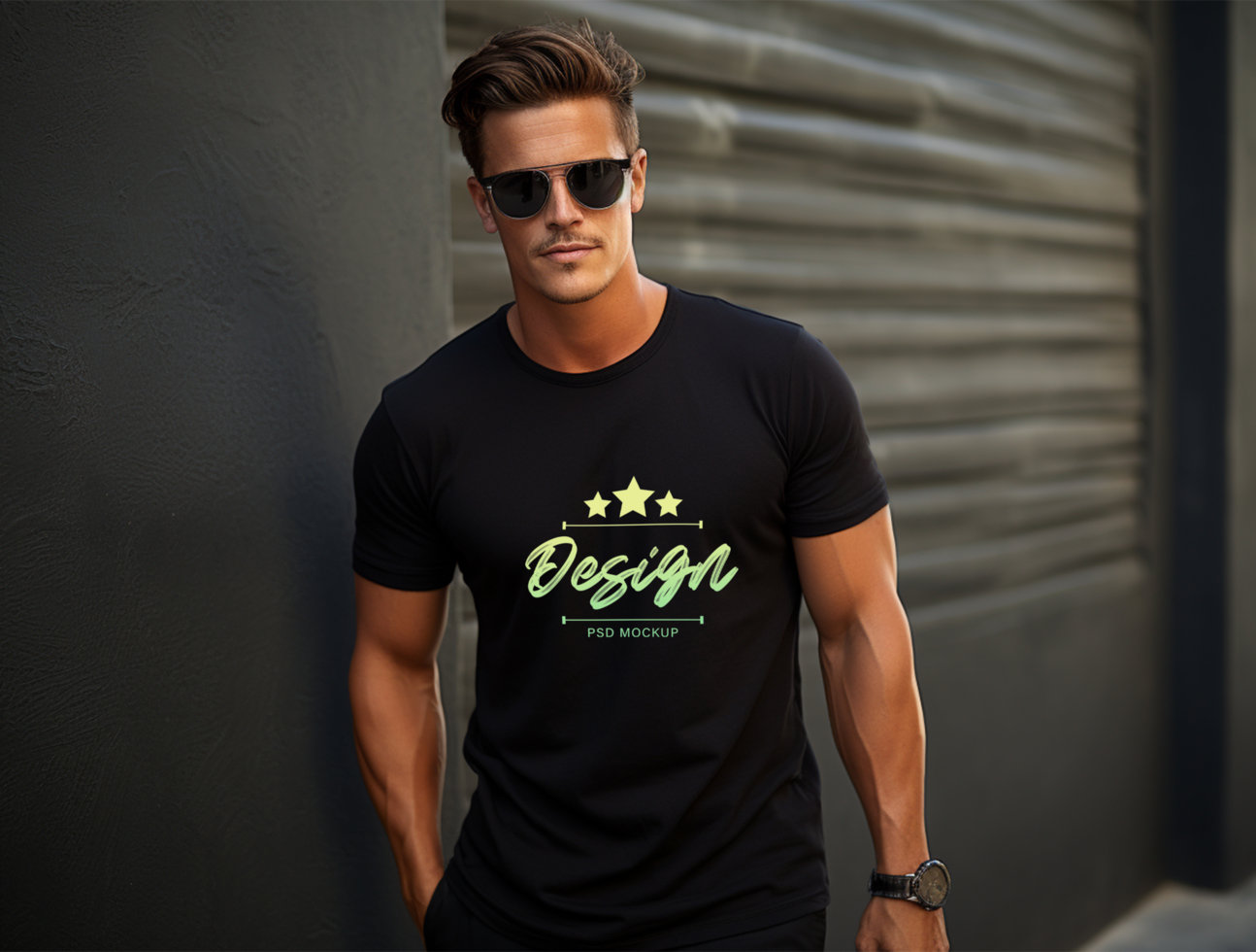 Editable tshirt mockup PSD template ai generated