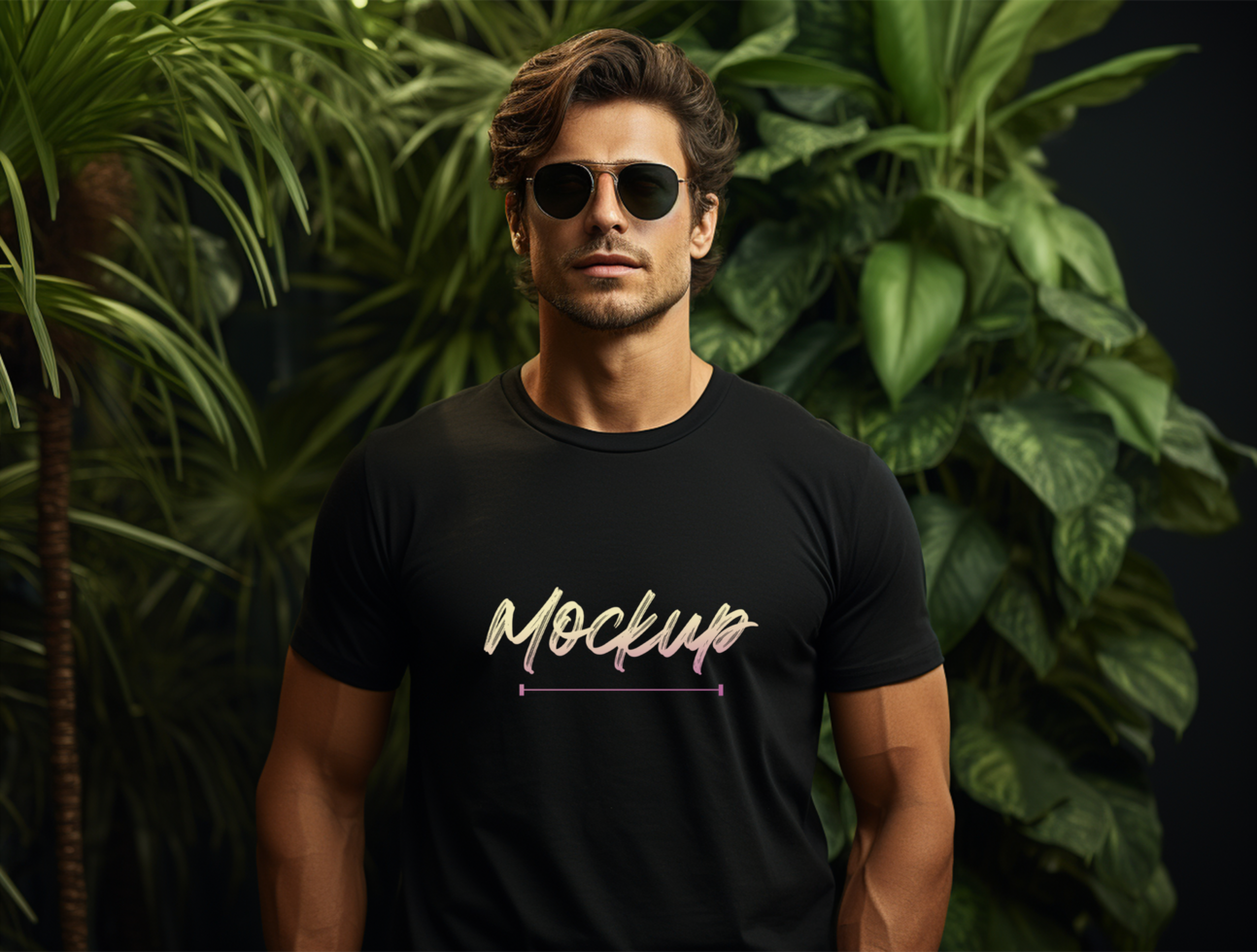 Editable tshirt mockup PSD template ai generated