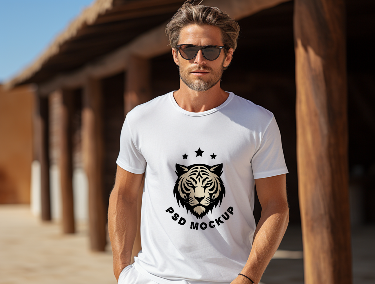 Editable tshirt mockup PSD template ai generated