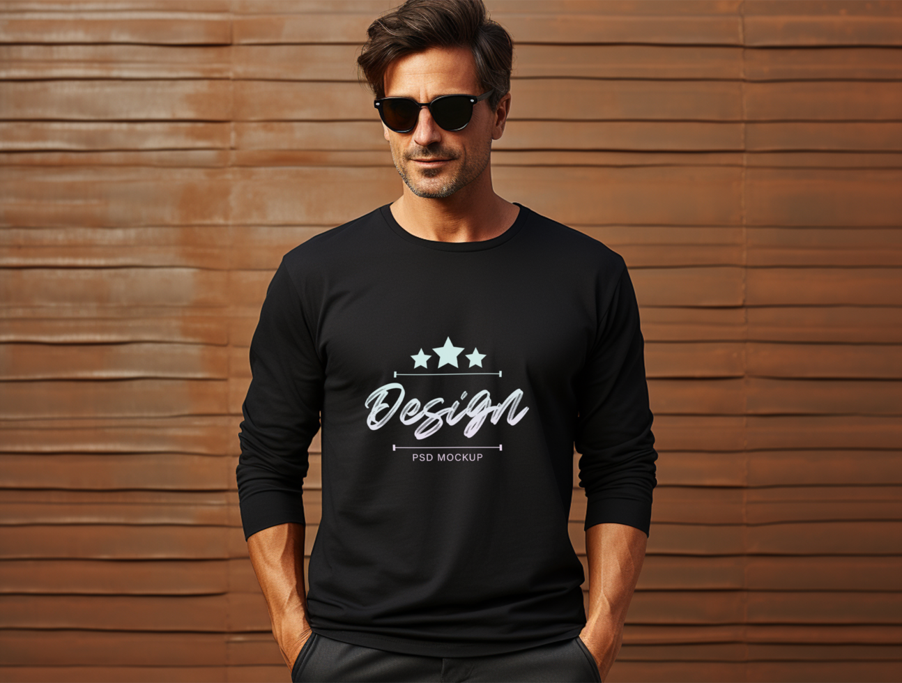 Editable tshirt mockup PSD template ai generated