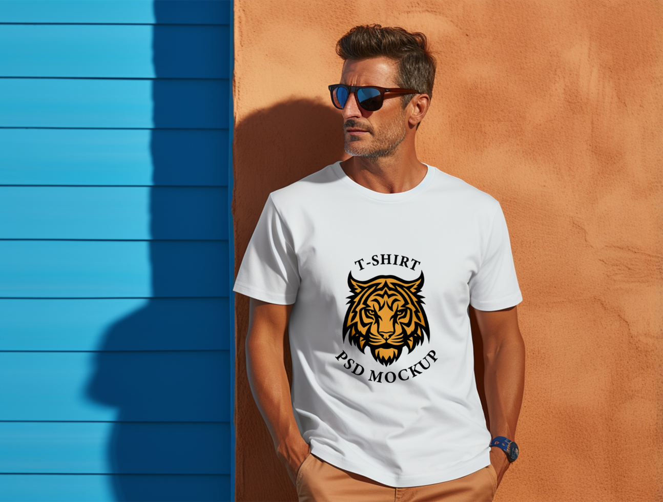Editable tshirt mockup PSD template ai generated
