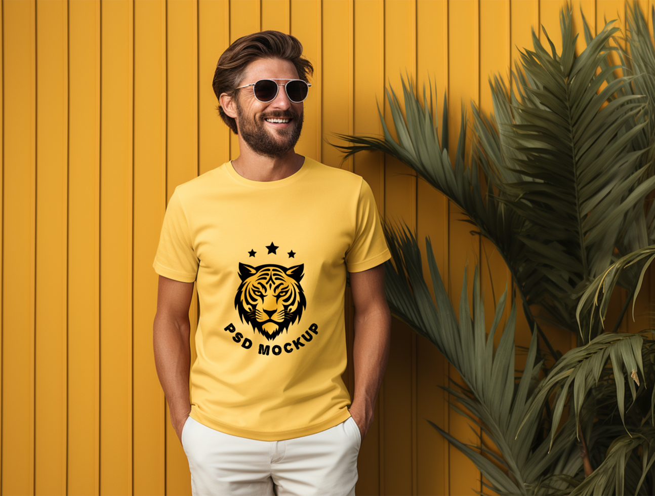 Editable tshirt mockup PSD template ai generated