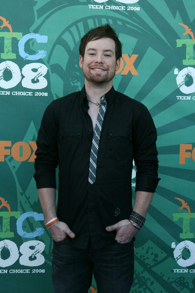 David Cook arriving at the Teen Choice Awards 2008 at the Universal Ampitheater at Universal Studios in Los Angeles CA August 3 2008 2008 photo