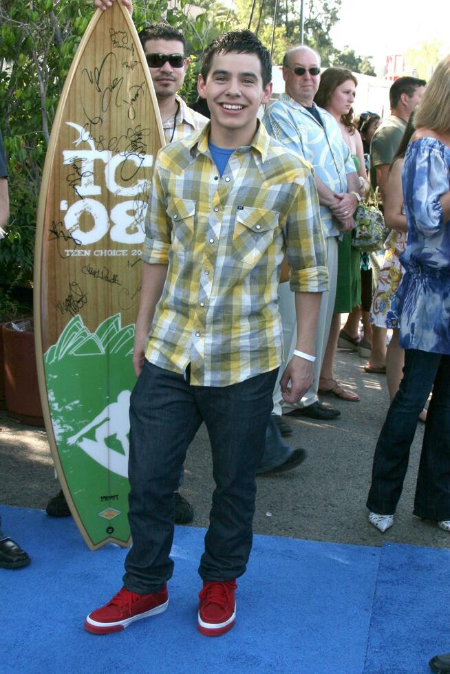 David Archuletta arriving at the Teen Choice Awards 2008 at the Universal Ampitheater at Universal Studios in Los Angeles CA August 3 2008 2008 photo