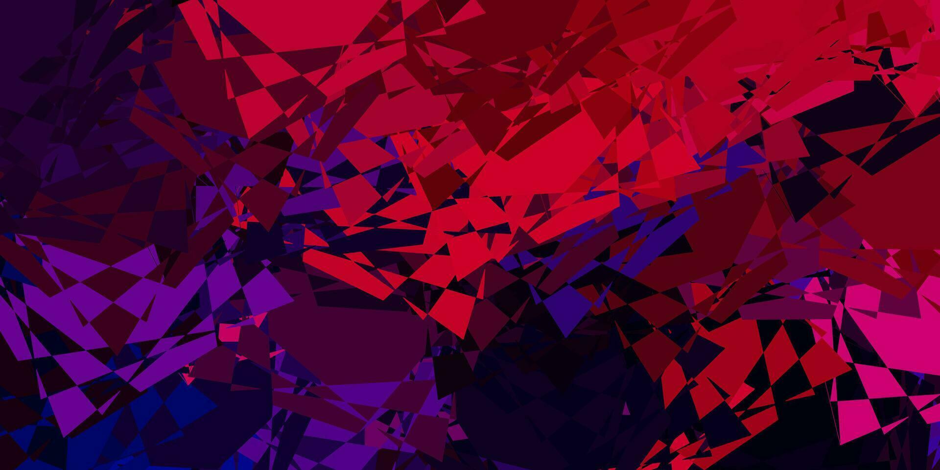 Dark Purple, Pink vector background with polygonal forms.