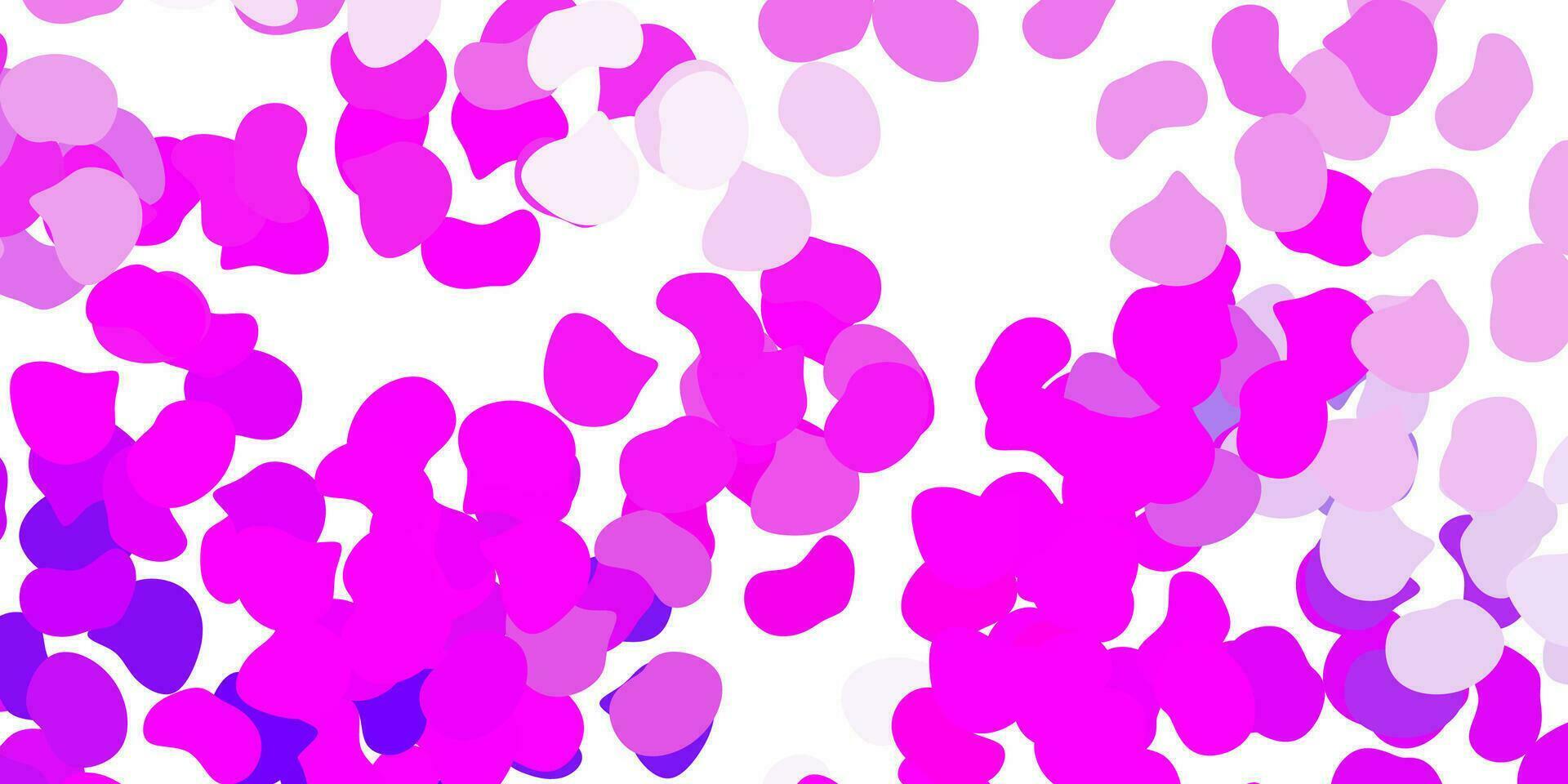 Light purple, pink vector texture with memphis shapes.