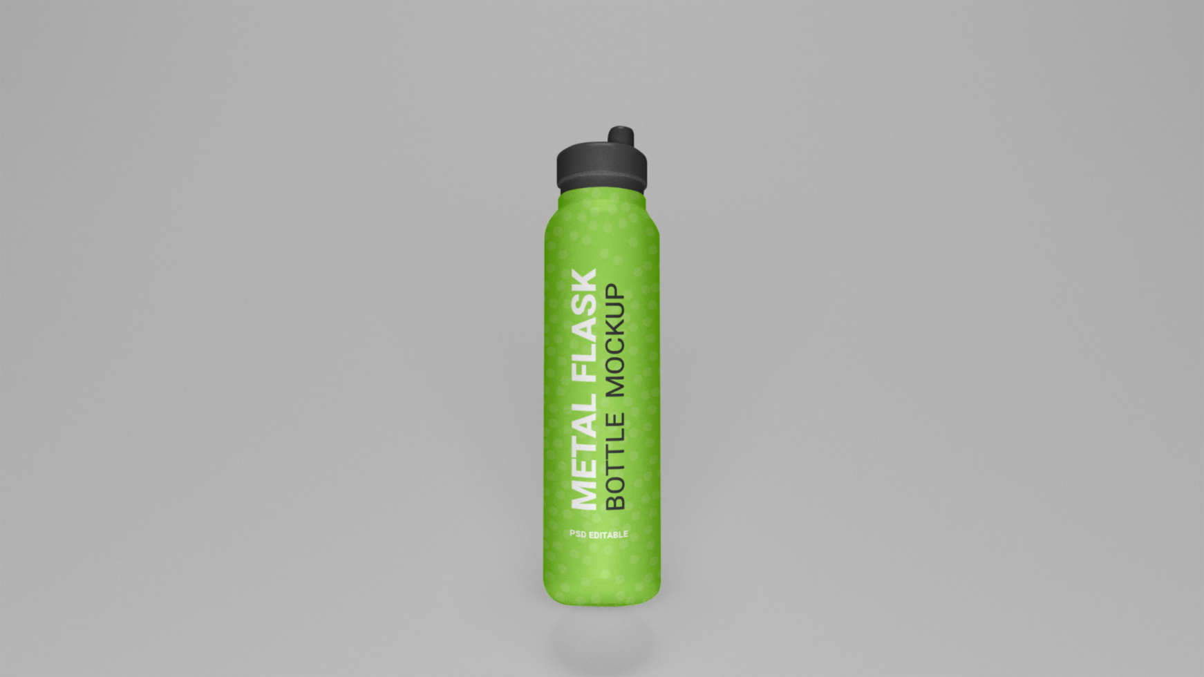 PSD flask water bottle mockup