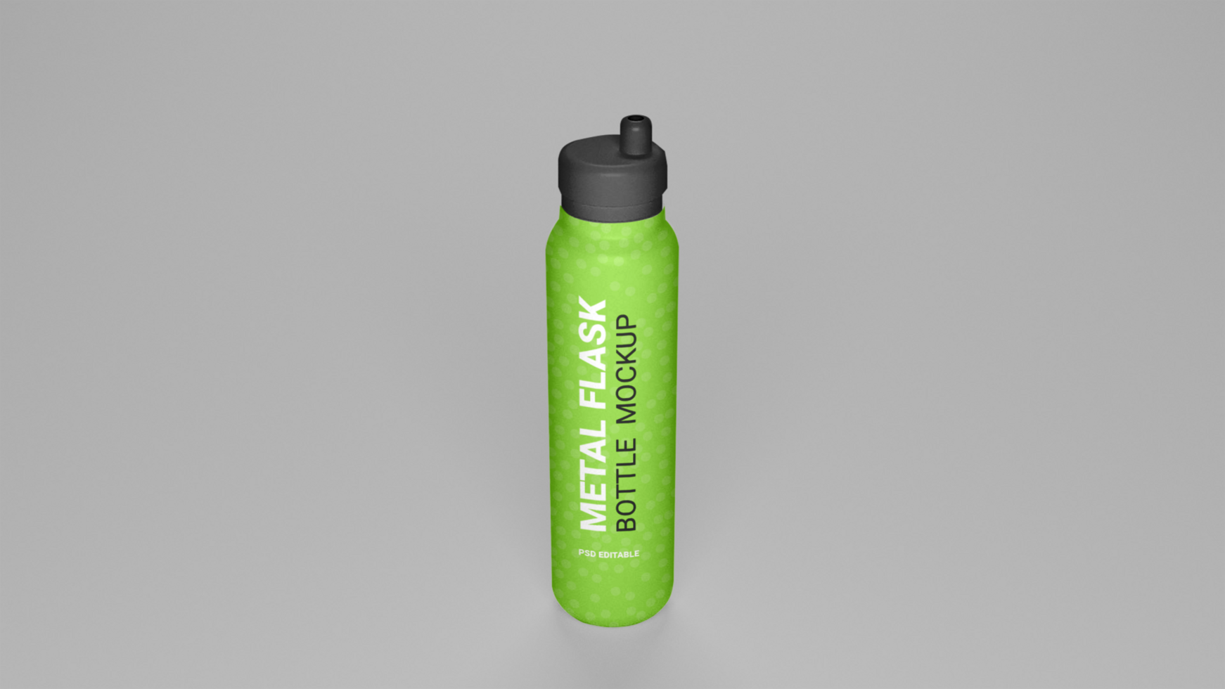 PSD flask water bottle mockup