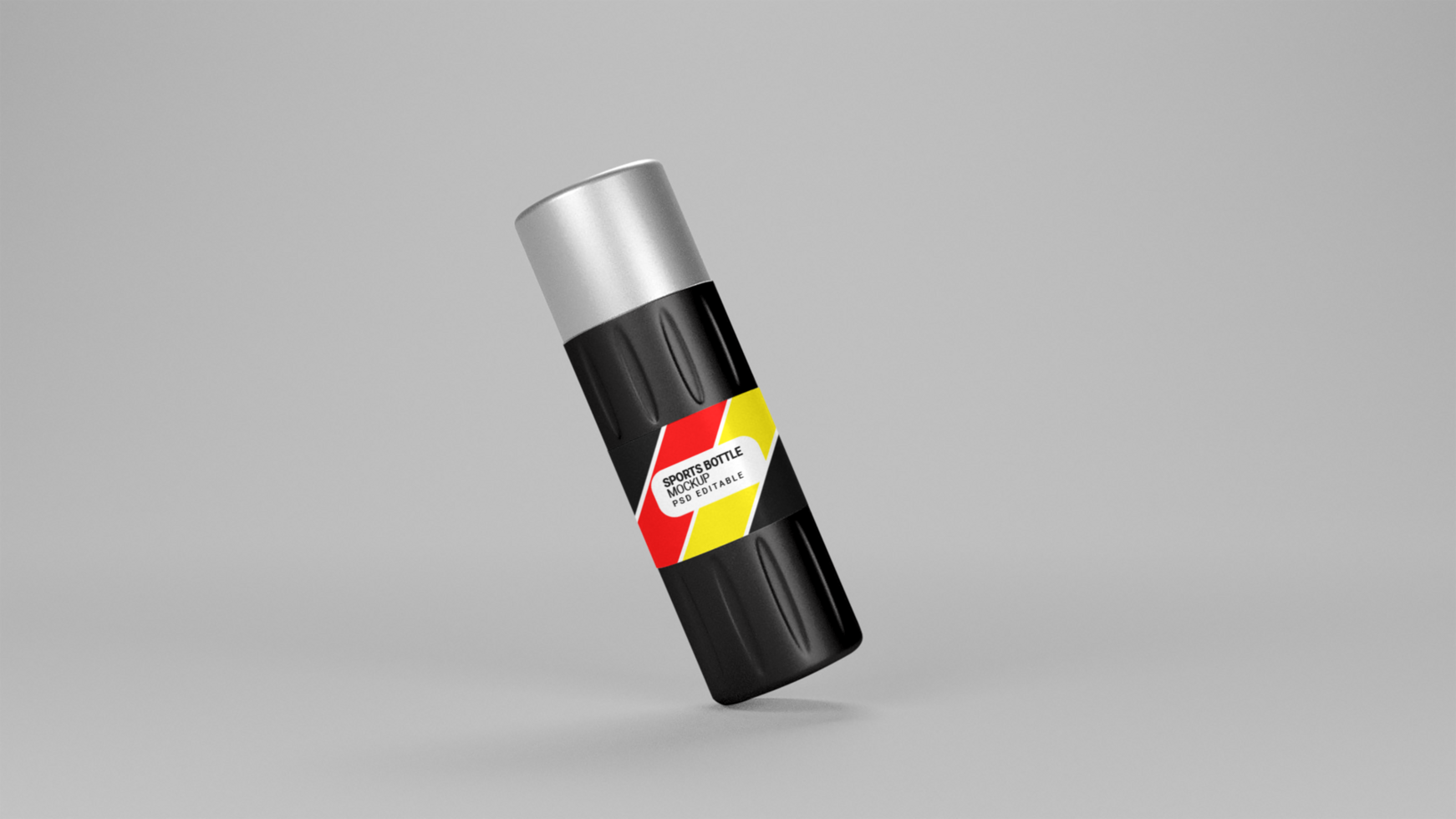 PSD flask water bottle mockup