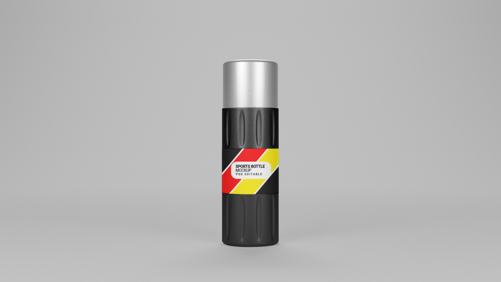 PSD flask water bottle mockup