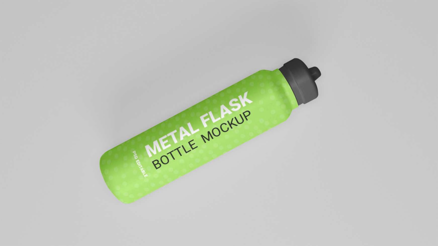 PSD flask water bottle mockup