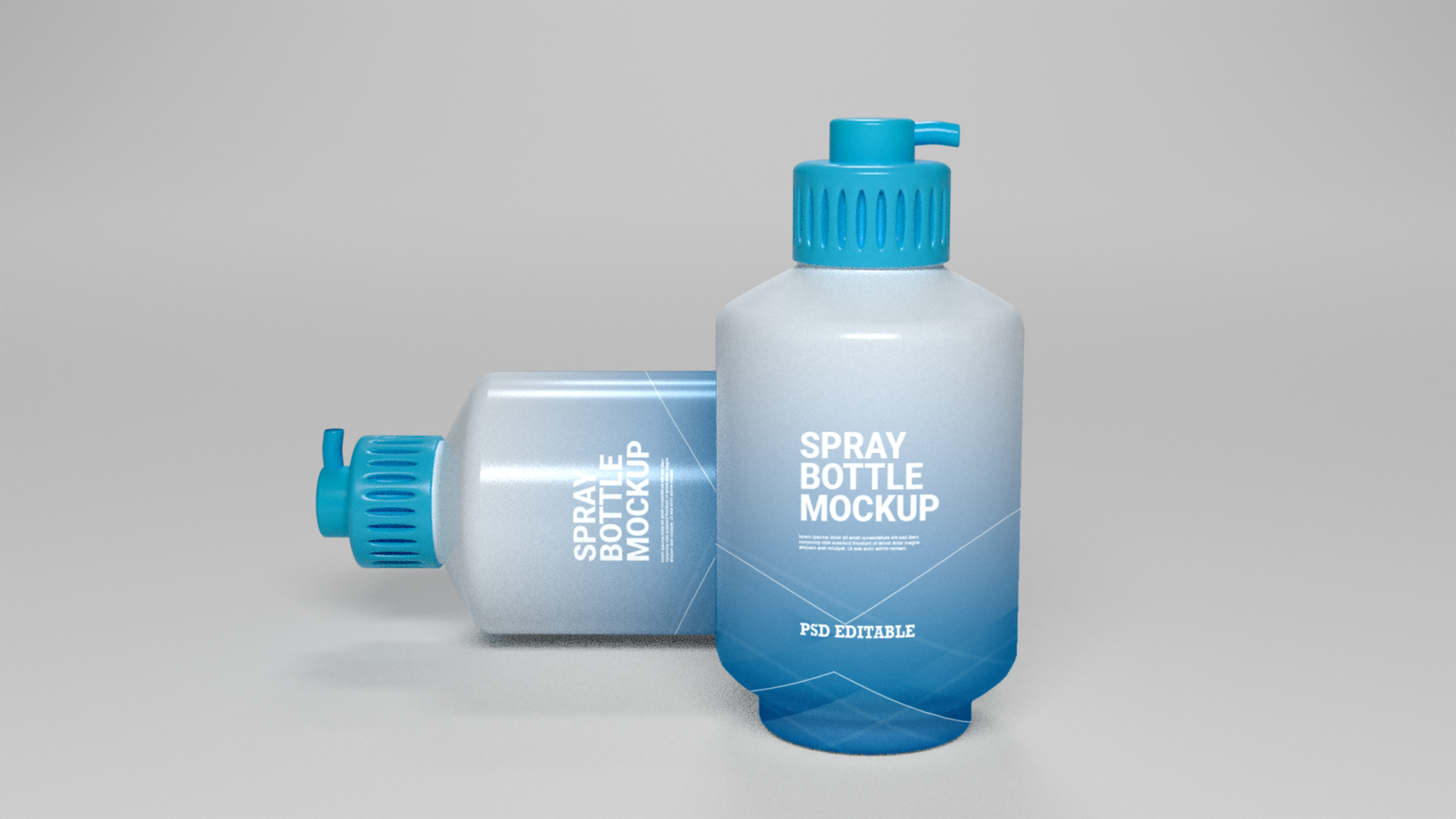 Spray bottle mockup free psd