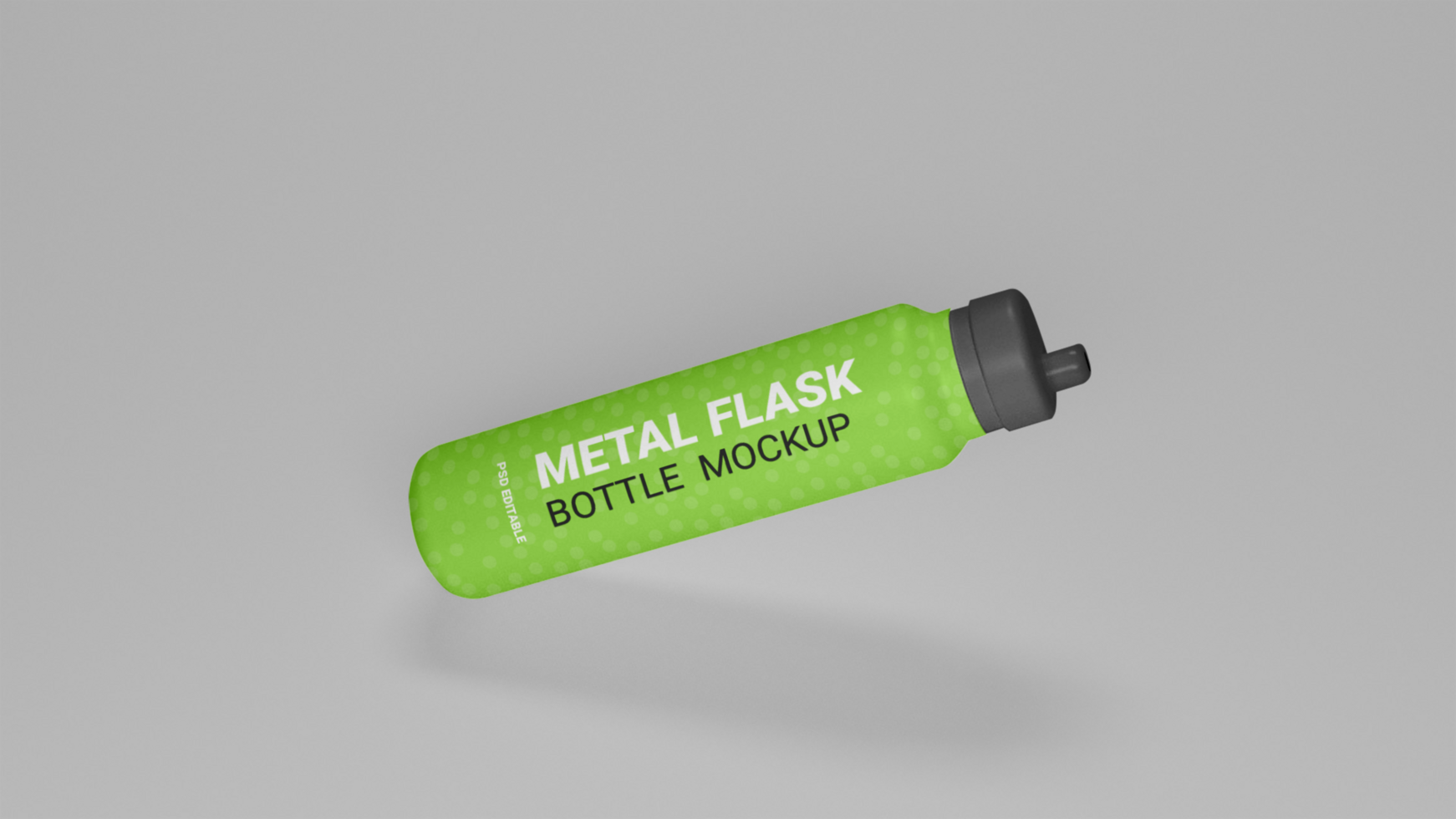PSD flask water bottle mockup