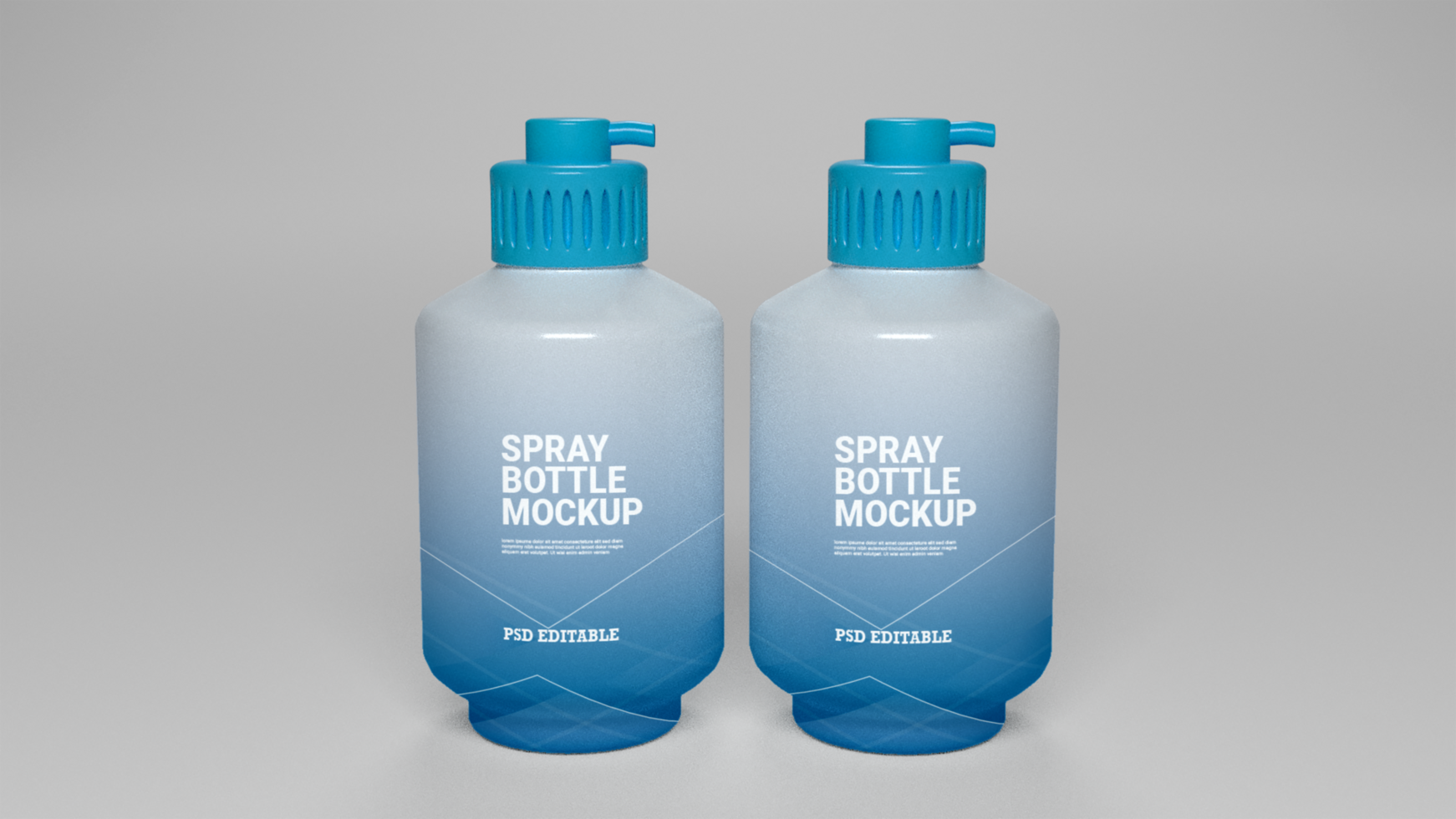 Spray bottle mockup free psd