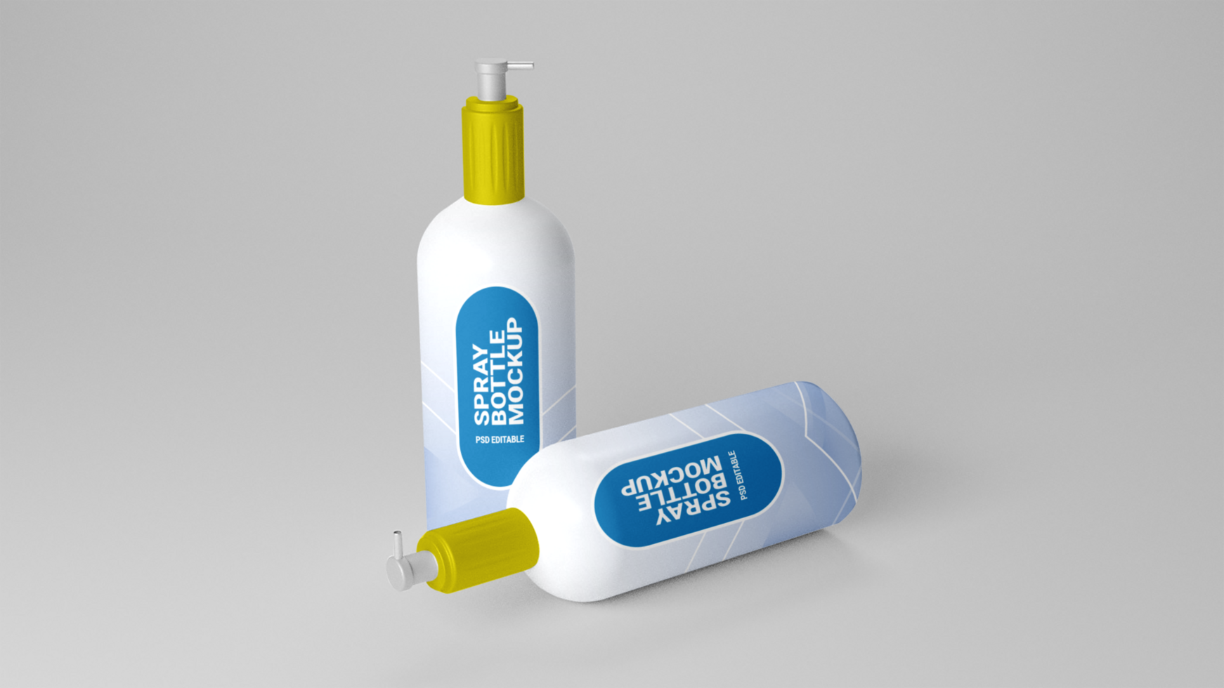 Spray bottle mockup free psd