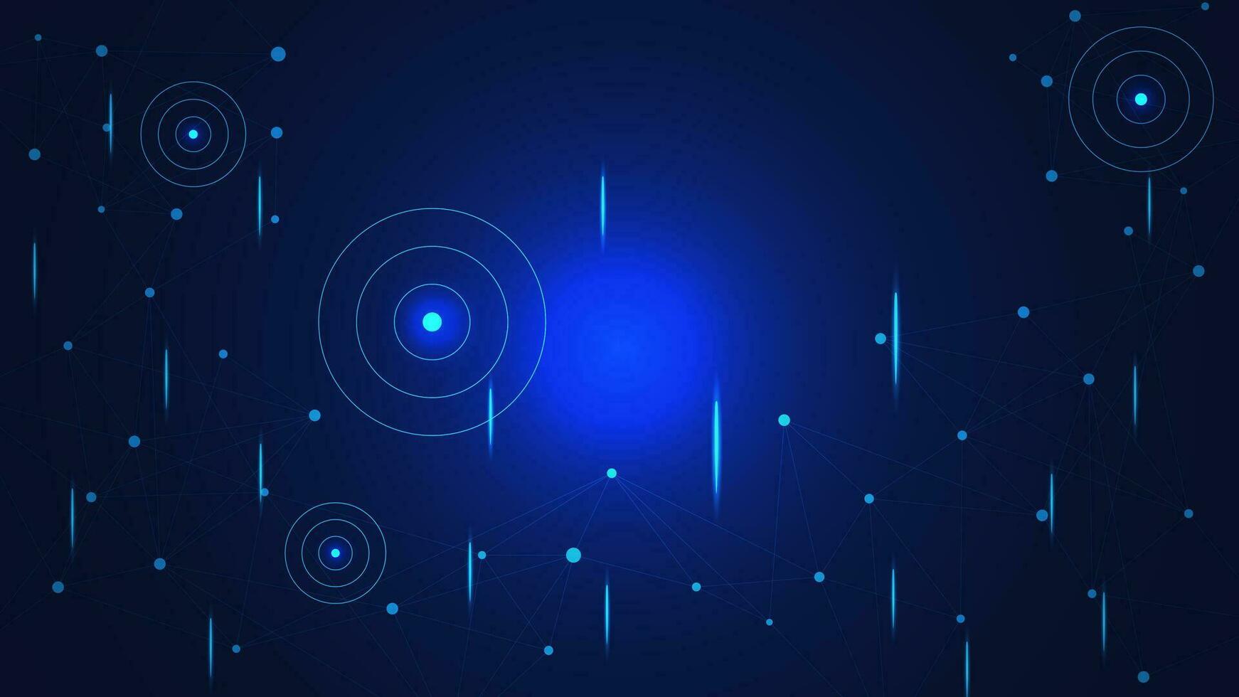 Abstract digital communication technology concept with connecting dots and lines background. Vector illustration.