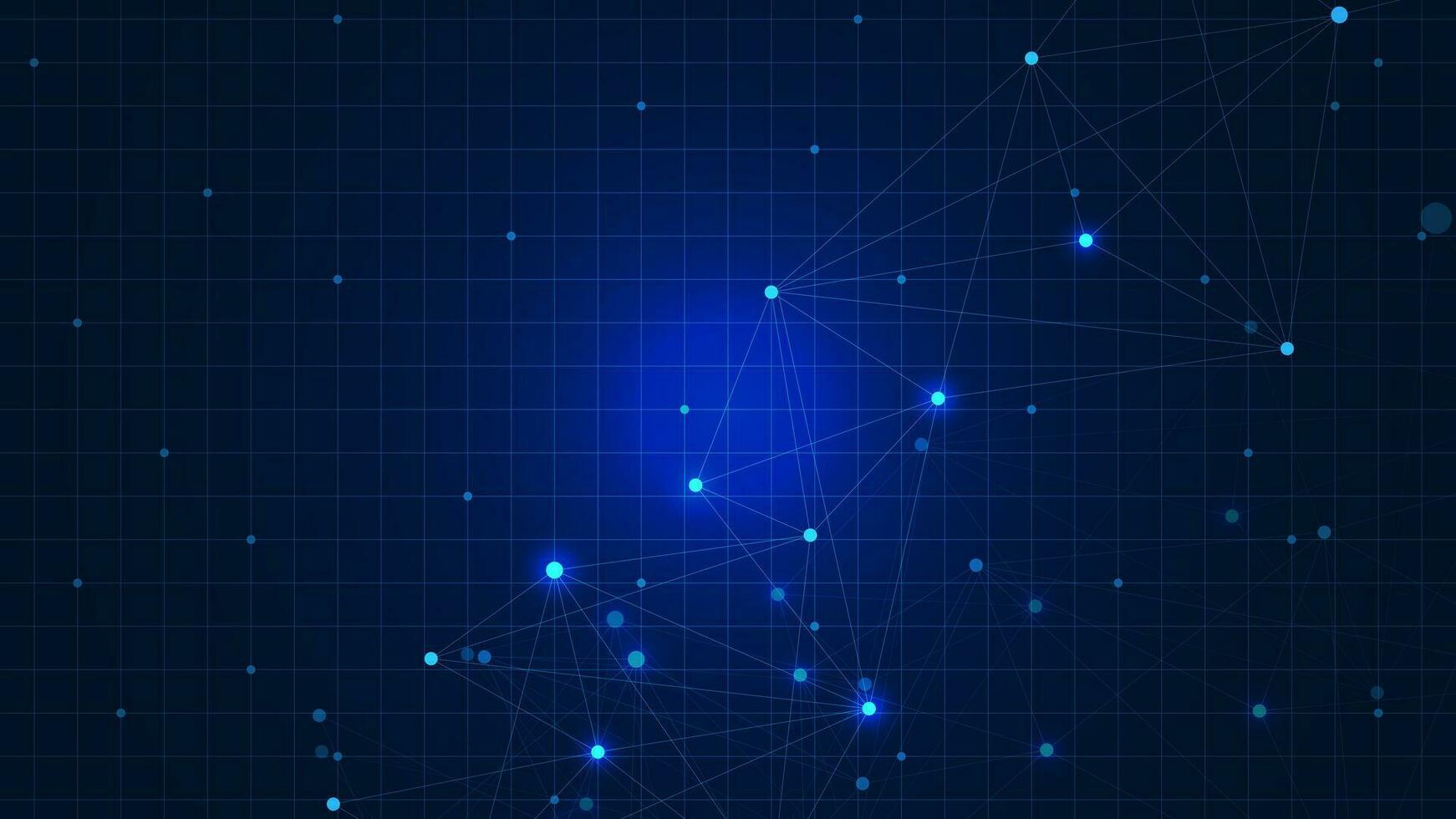 Abstract glowing grid with connecting dots and lines for digital communication, network connection and modern technology concept background. Vector illustration.