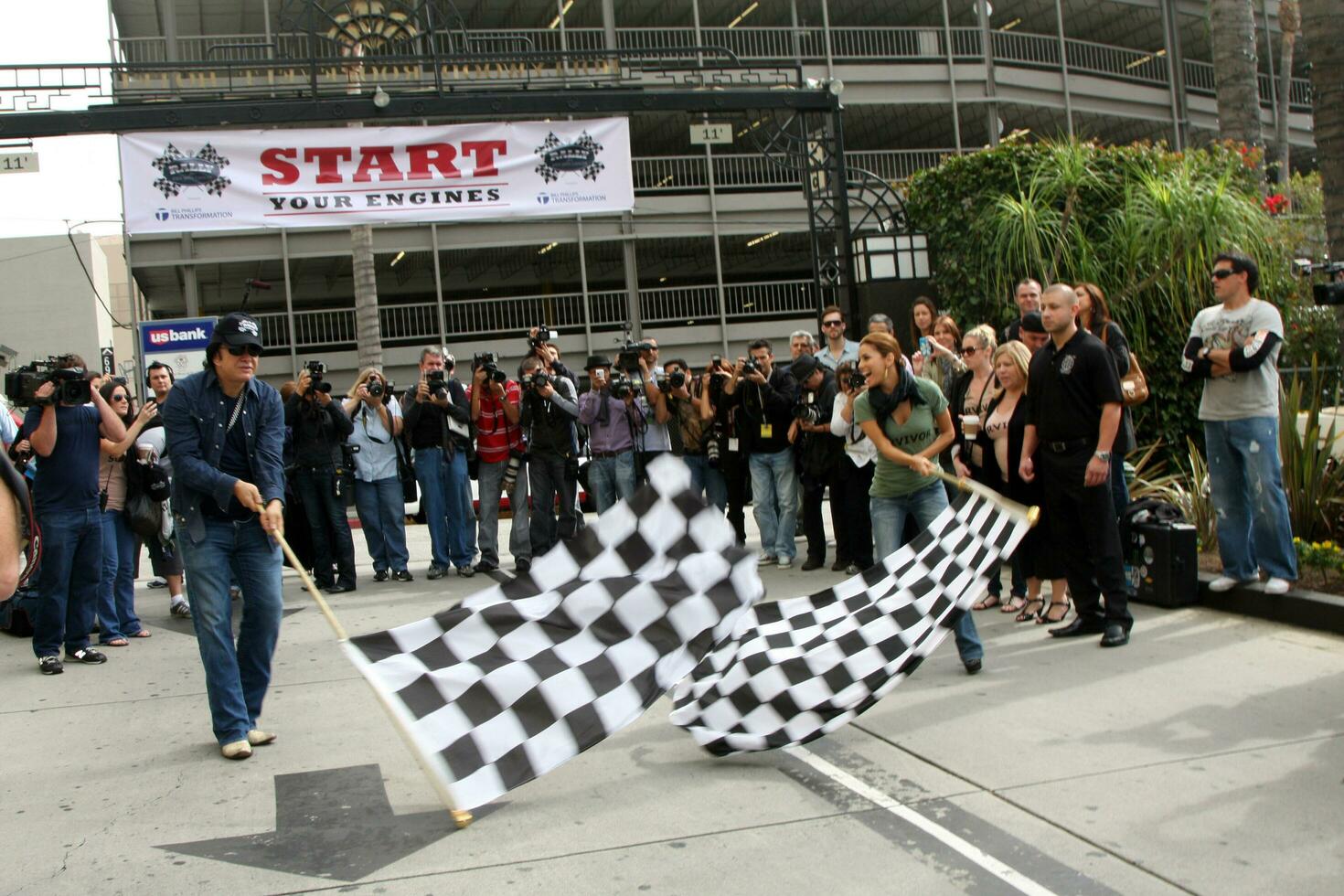 LOS ANGELES, OCT 23 - Gene Simmons, Eva Longoria at the  Rally for Kids with Cancer  Scavenger Hunt 2010 at Roosevelt Hotel on October 23, 2010 in Los Angeles, CA photo