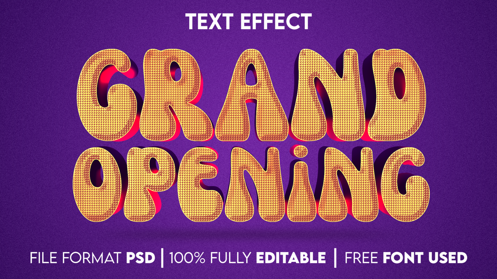 Grand Opening Editable Text Effect psd