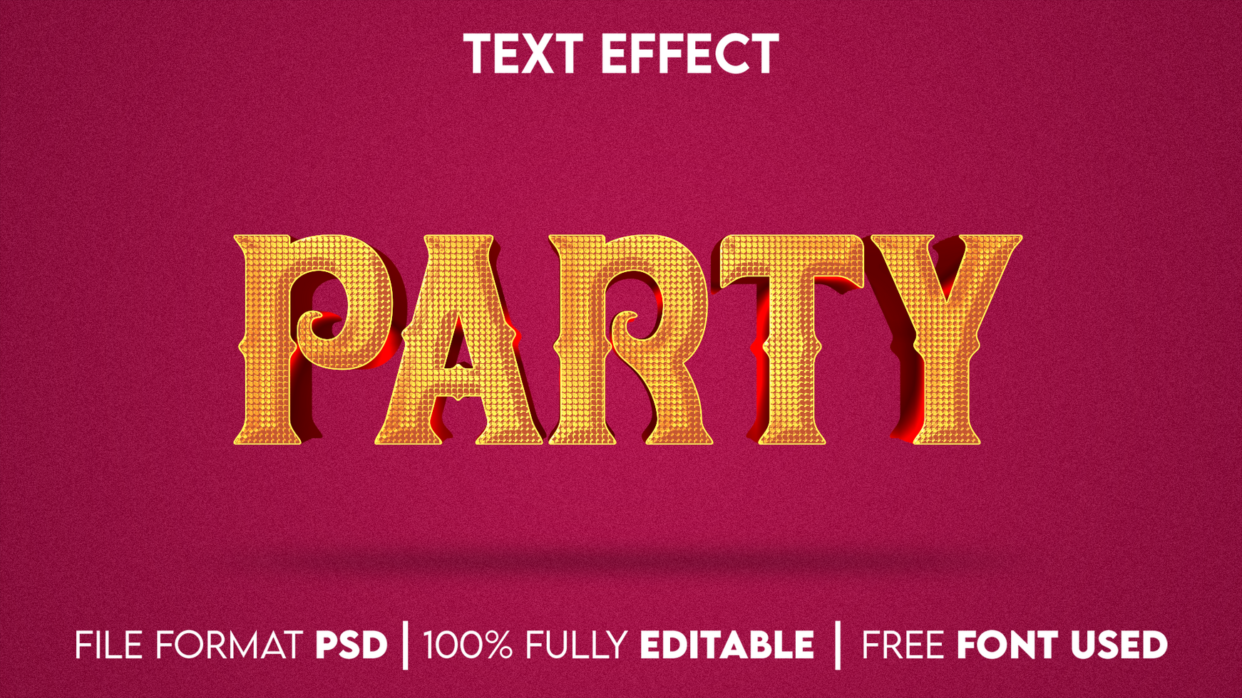 Party Editable Text Effect psd
