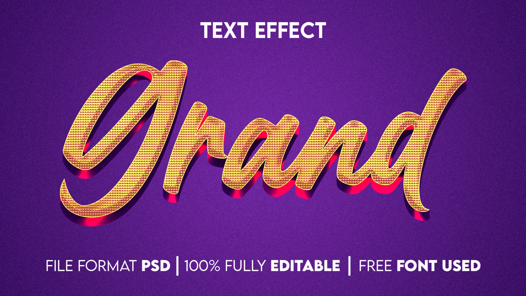 Grand Editable Text Effect psd