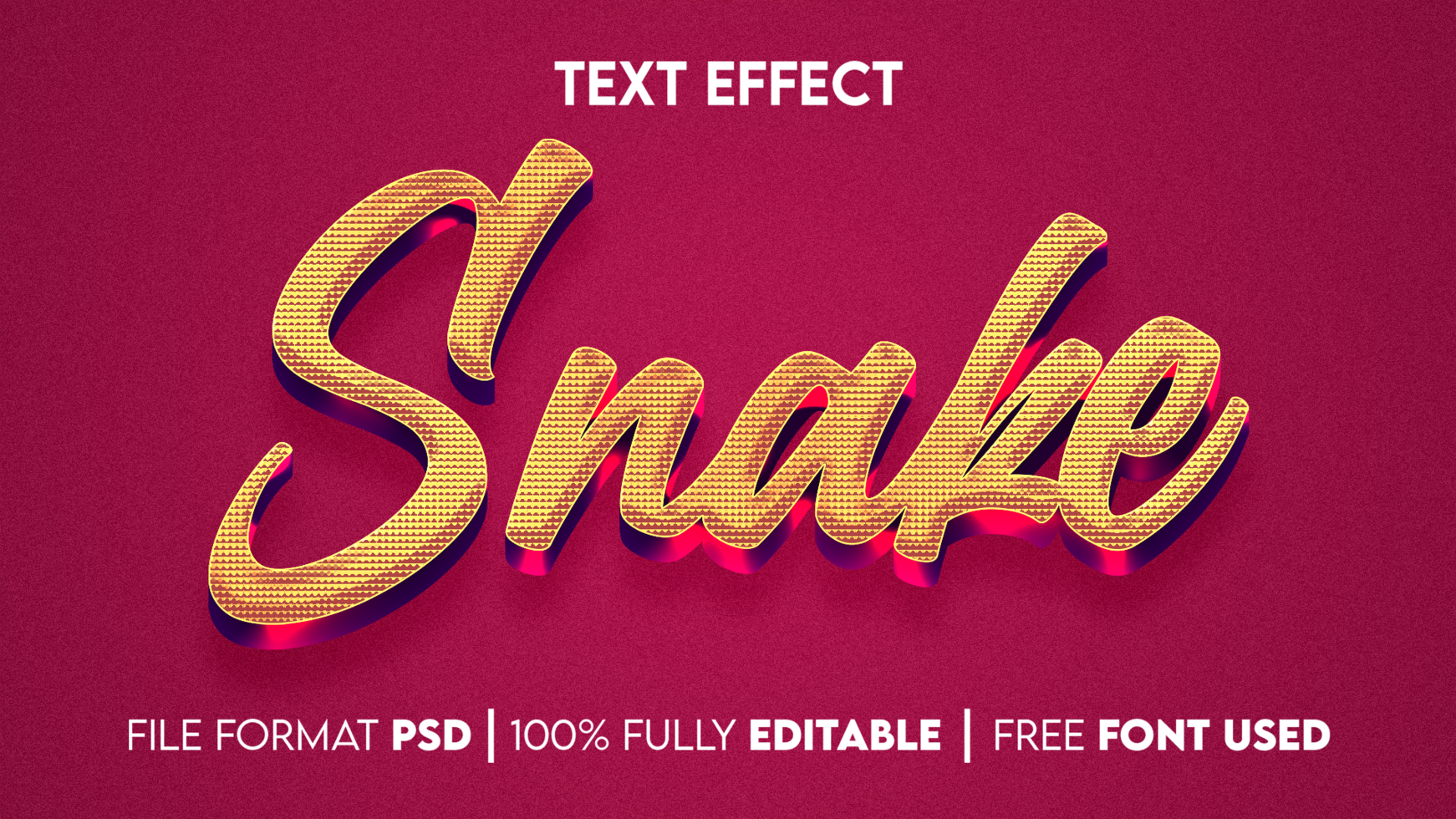 Snake Editable Text Effect psd