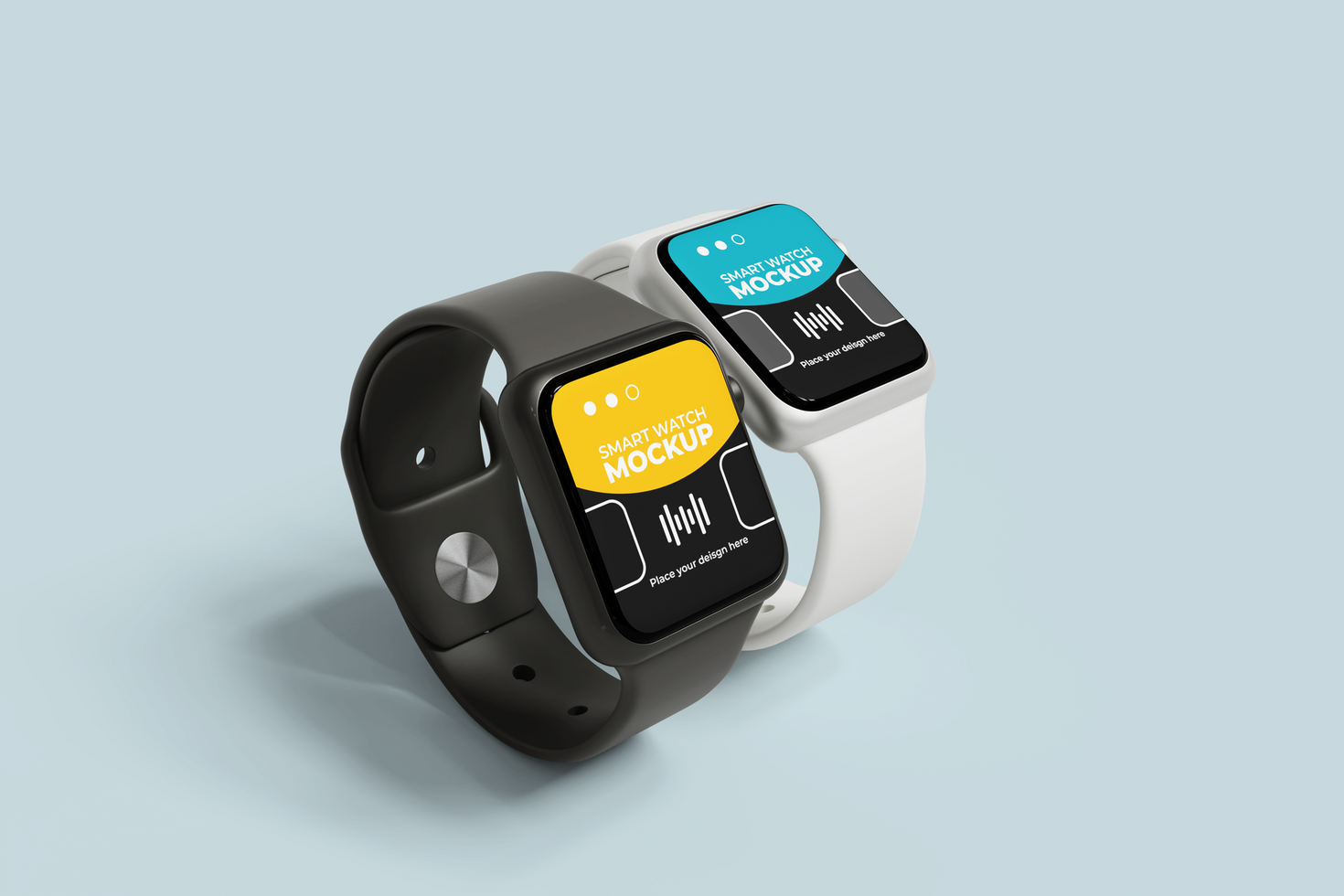 Smart Watch Display Screen Mockup Perspective view psd