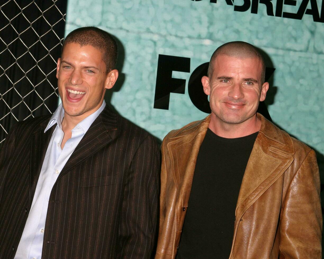 Dominic Purcell Wentworth Miller Prison Break Series Premiere Party Santa Monica Airport Hanger 8 Santa Monica CA August 22 2005 photo