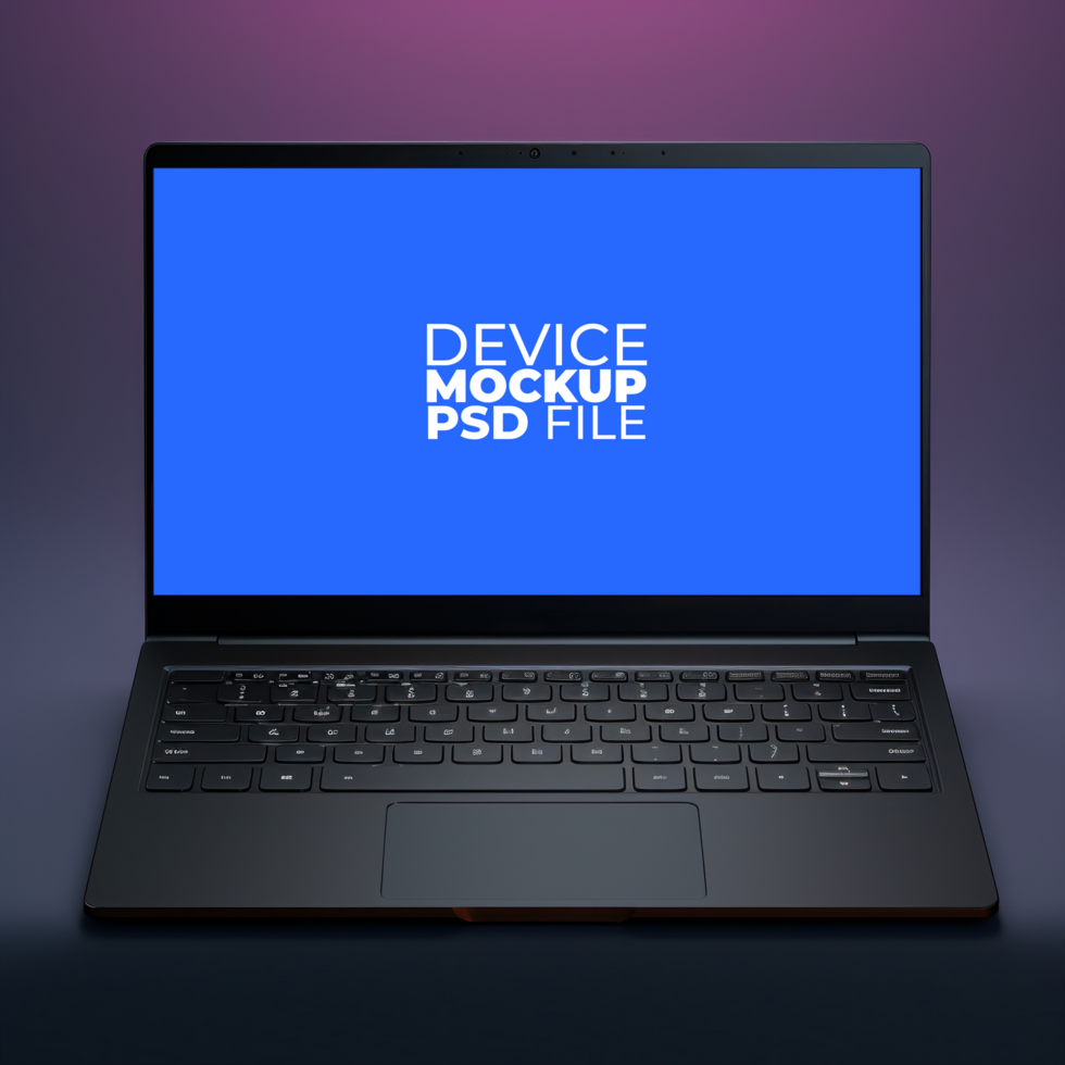 laptop mockup on table AI Generative psd